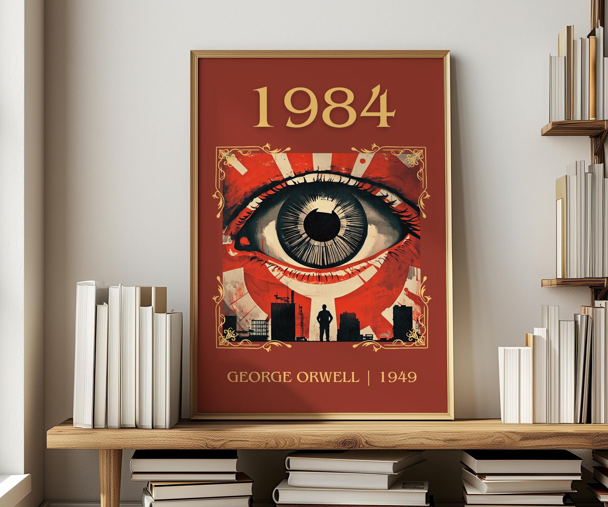 1984 by George Orwell | Descriptive Book Poster | Minimalist