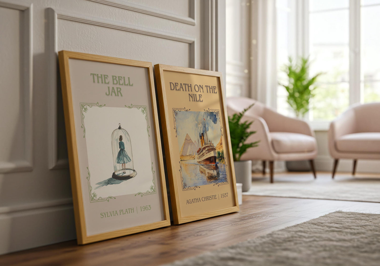 The Bell Jar by Sylvia Plath | Descriptive Book Poster | Minimalist