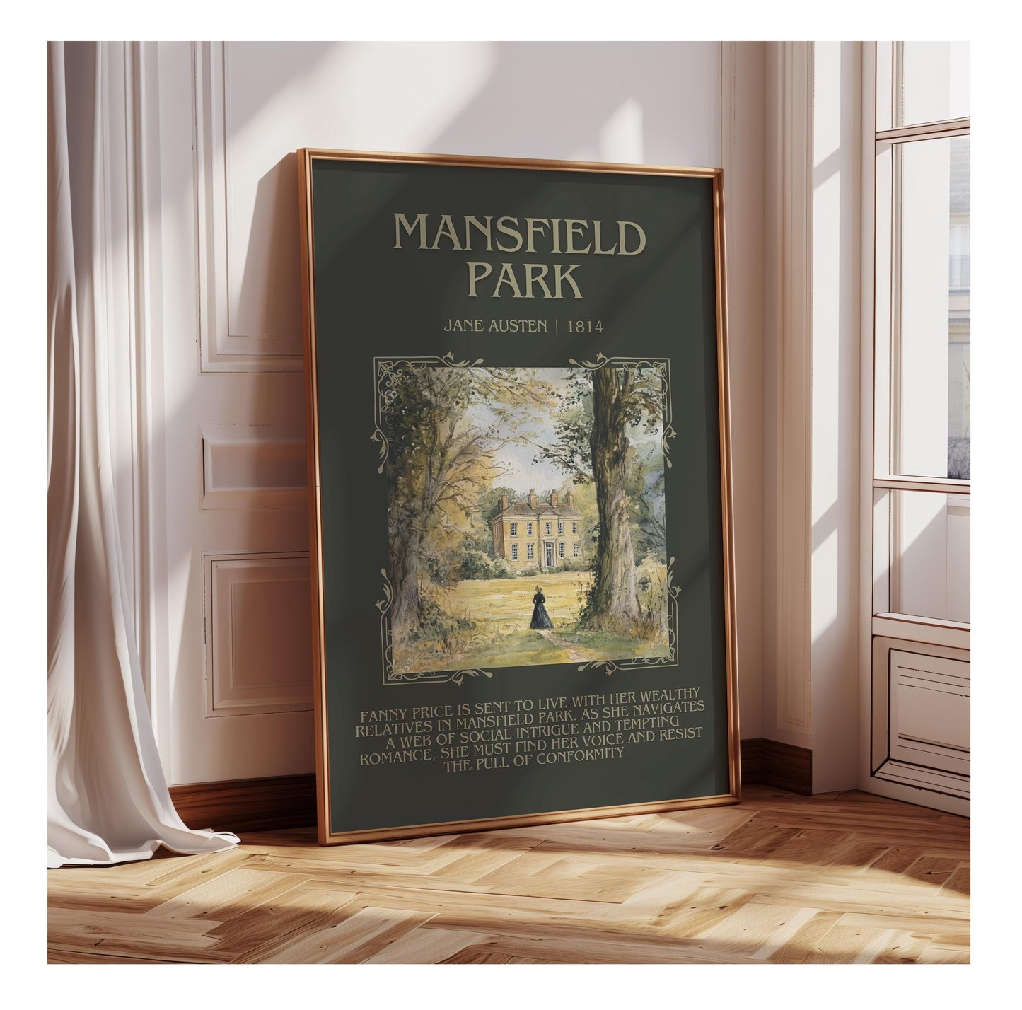 Mansfield Park by Jane Austen | Descriptive Book Poster | Blurby