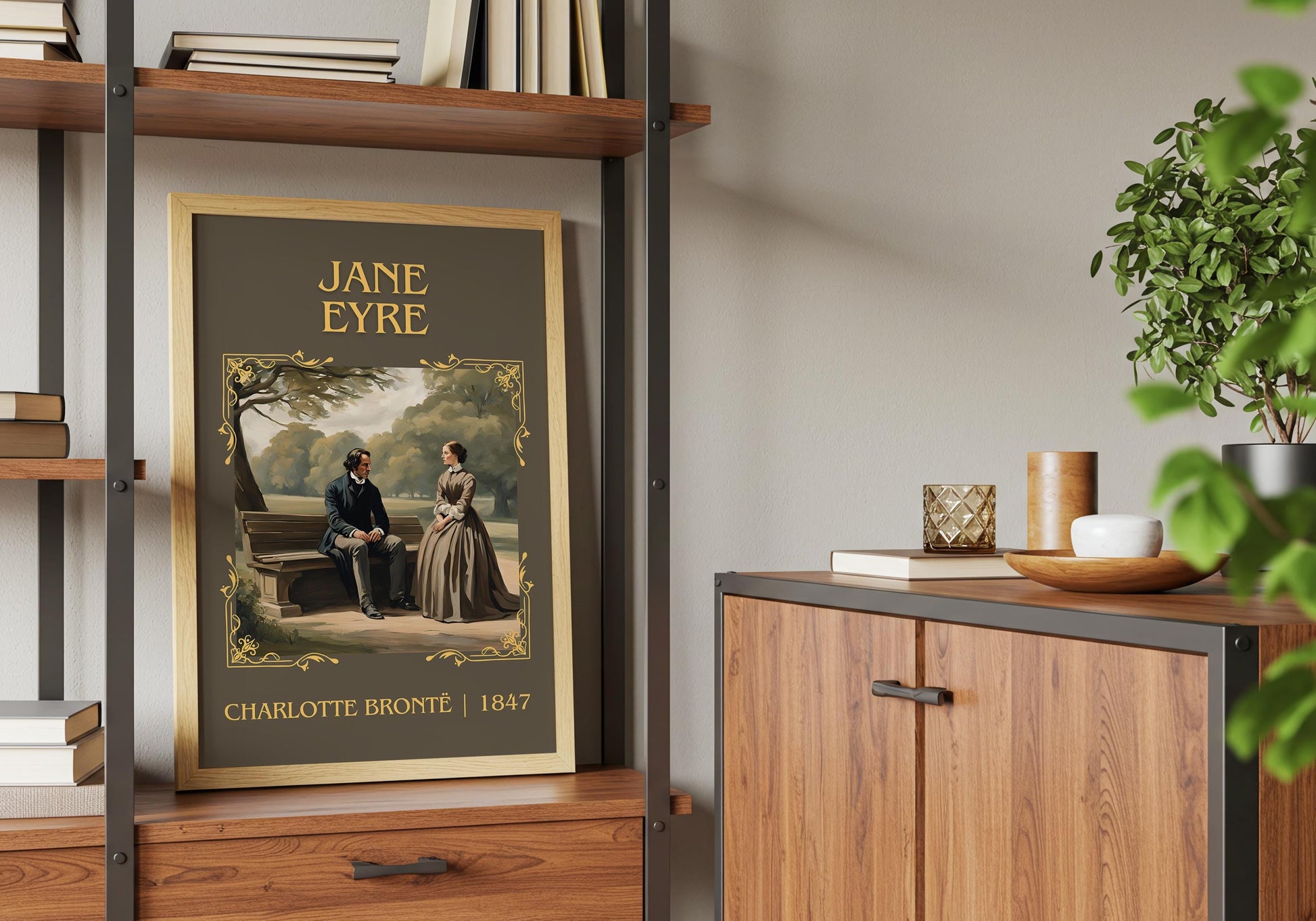 Jane Eyre by Charlotte Bronte | Descriptive Book Poster | Minimalist