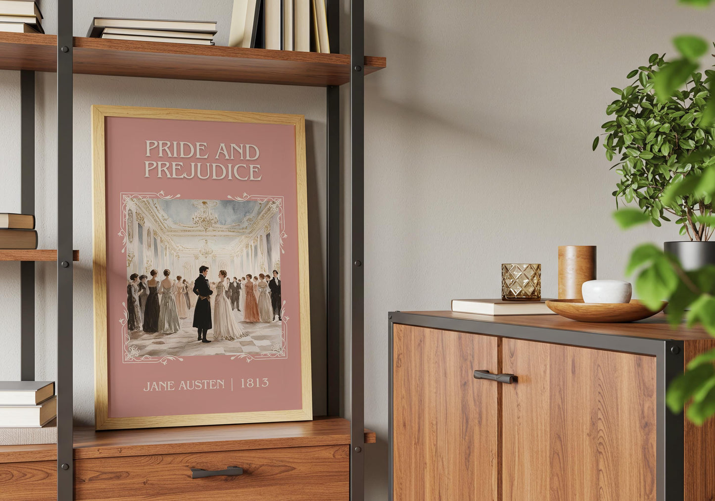 Pride and Prejudice by Jane Austen | Descriptive Book Poster | Minimalist