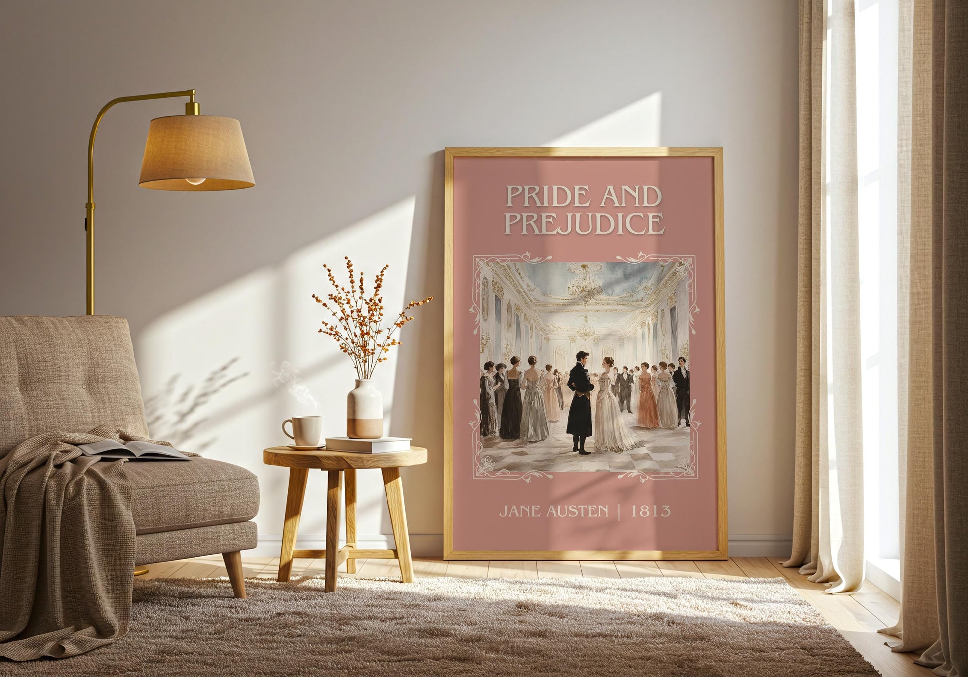 Pride and Prejudice by Jane Austen | Descriptive Book Poster | Minimalist