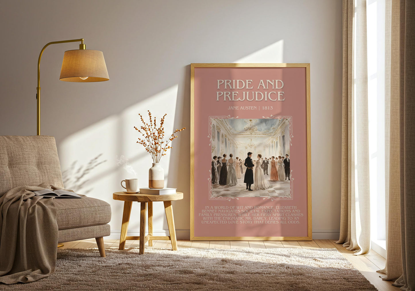 Pride and Prejudice by Jane Austin | Descriptive Book Poster | Blurby