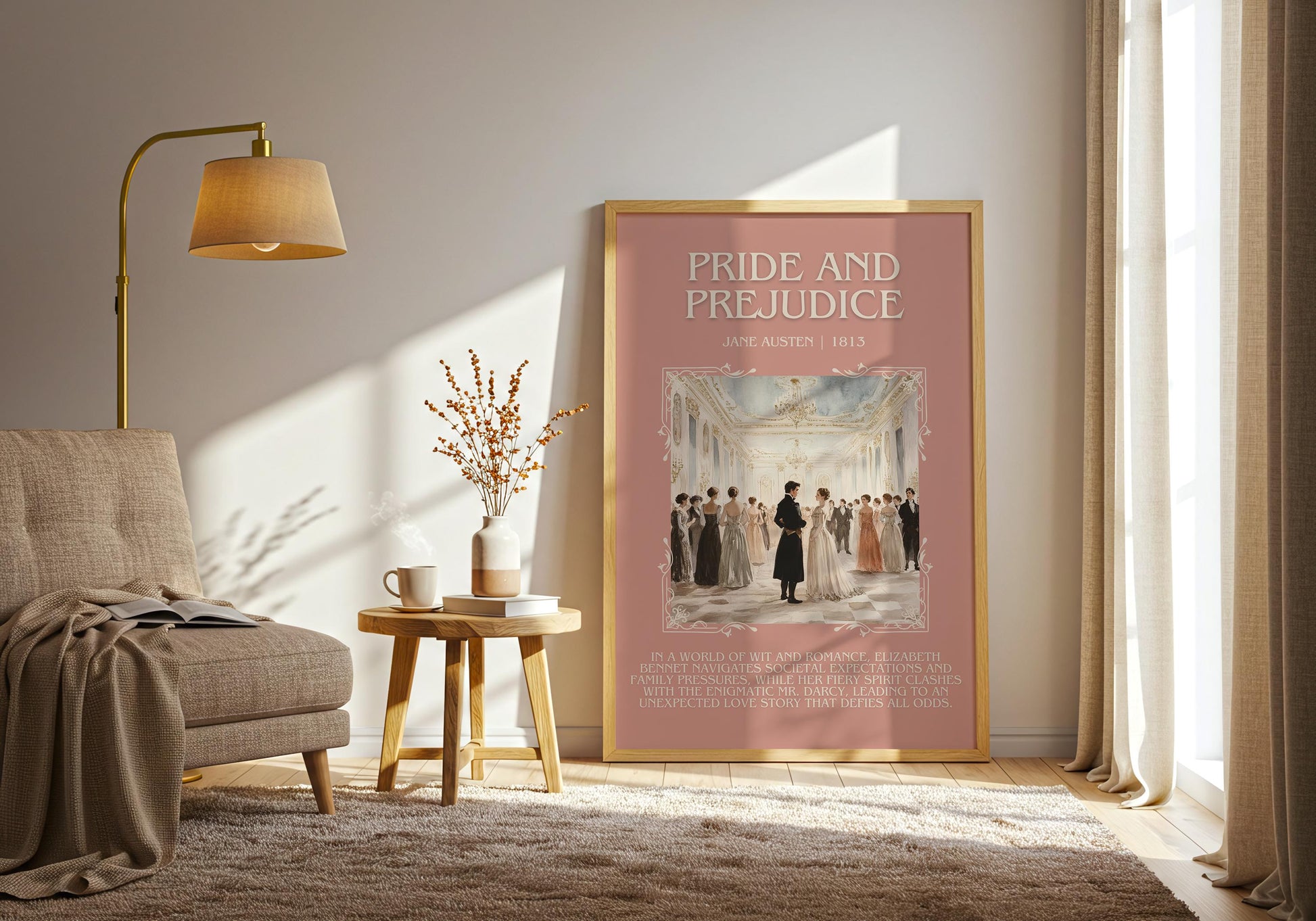 Pride and Prejudice by Jane Austin | Descriptive Book Poster | Blurby