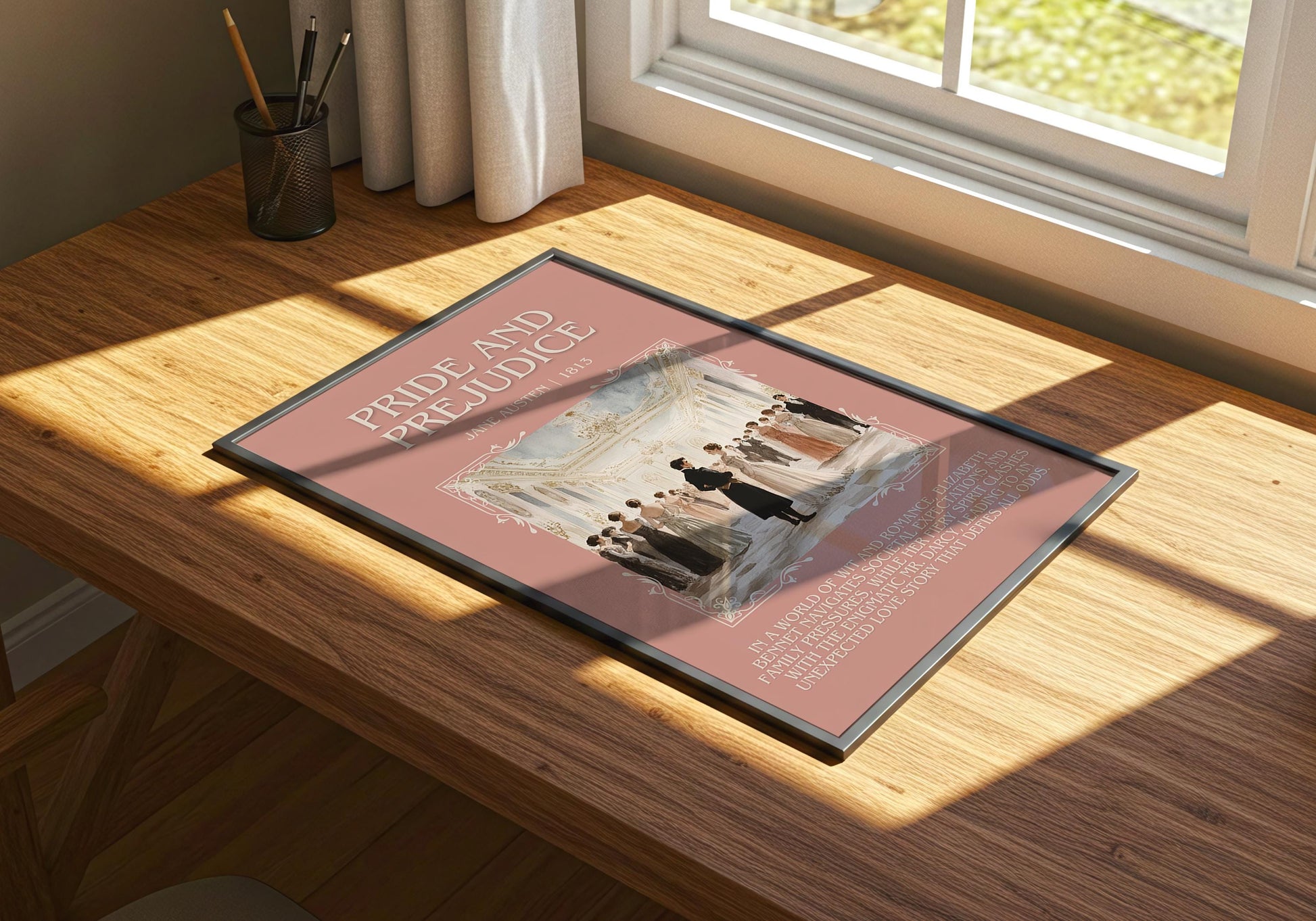 Pride and Prejudice by Jane Austin | Descriptive Book Poster | Blurby