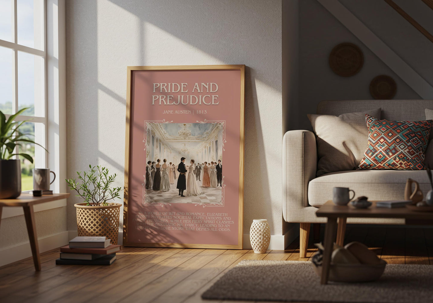 Pride and Prejudice by Jane Austin | Descriptive Book Poster | Blurby