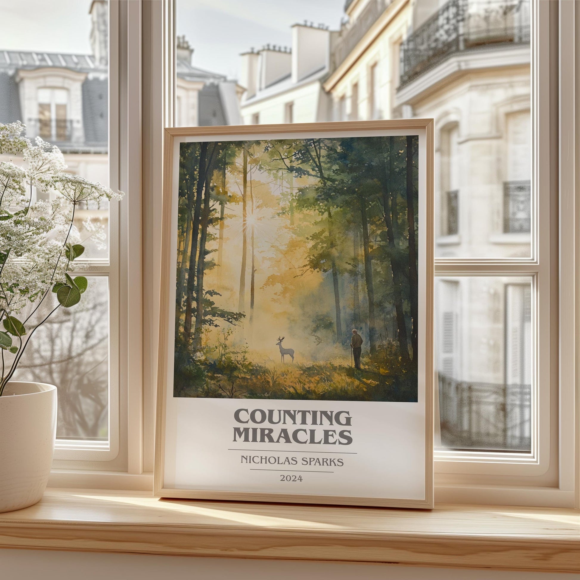 Counting Miracles book cover book poster framed on wall – romance wall art