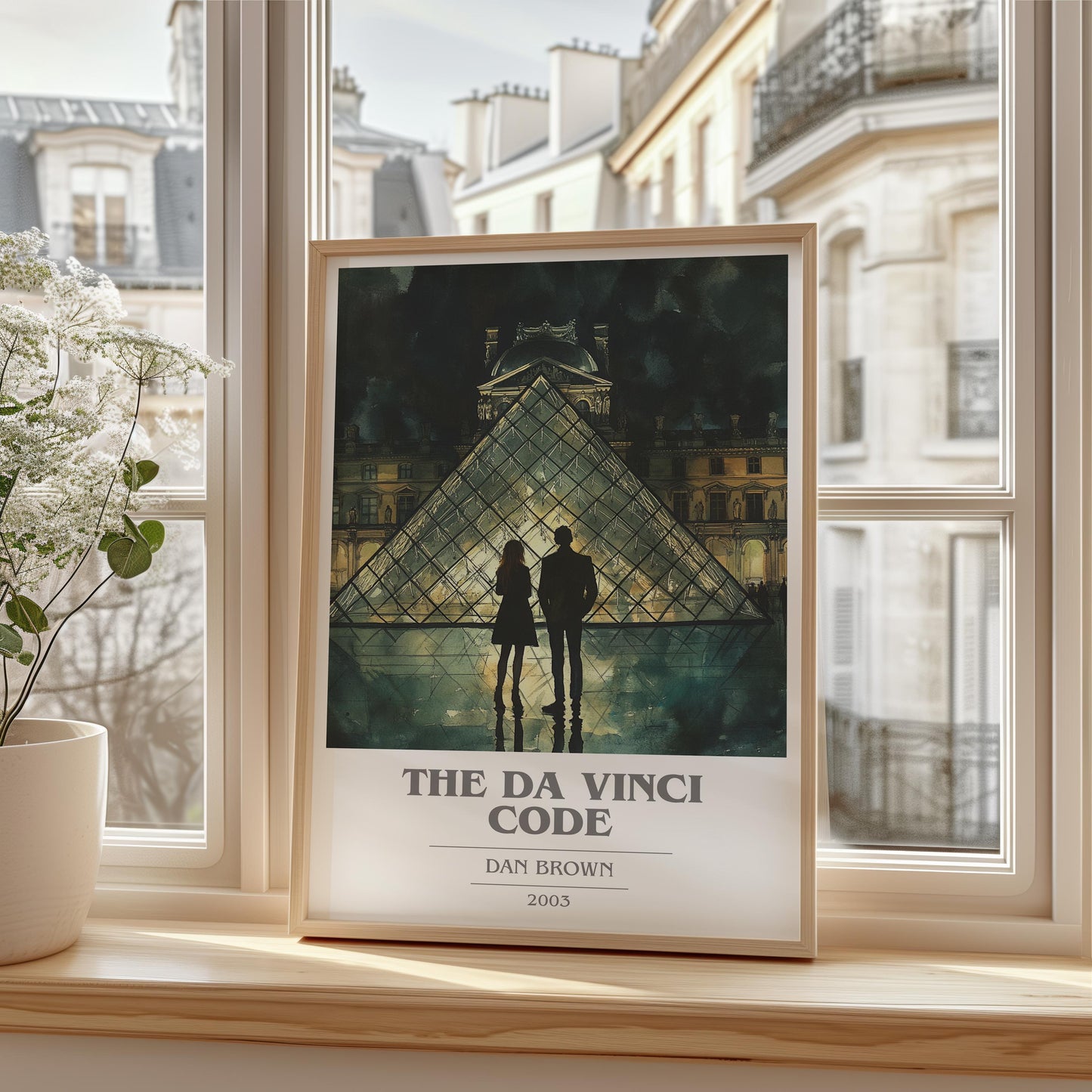 The Da Vinci Code by Dan Brown | Book Poster | Literary Art Gift For Book Lover | Novel Inspired Wall Art | Free Delivery