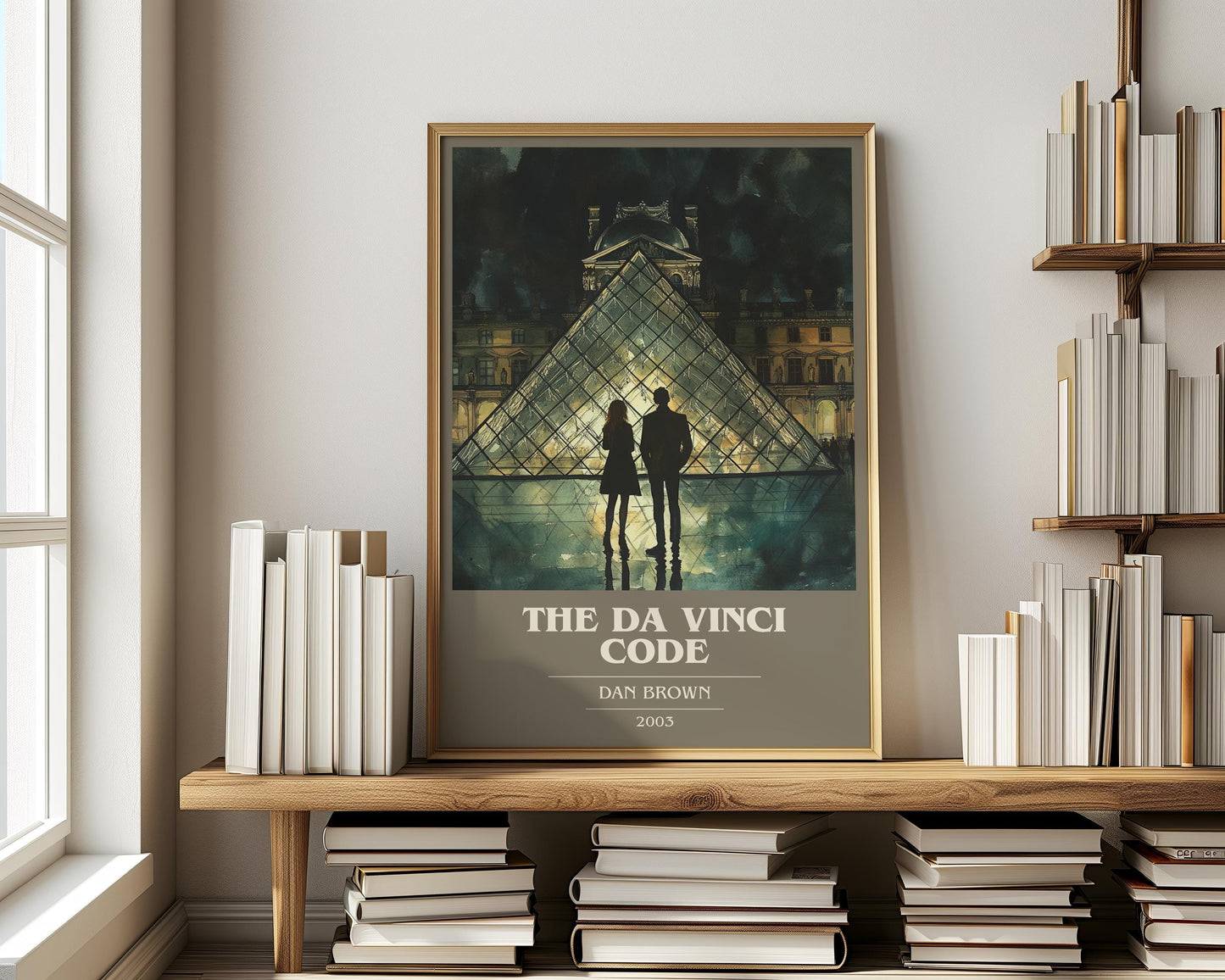 The Da Vinci Code by Dan Brown | Book Poster | Literary Art Gift For Book Lover | Novel Inspired Wall Art | Free Delivery