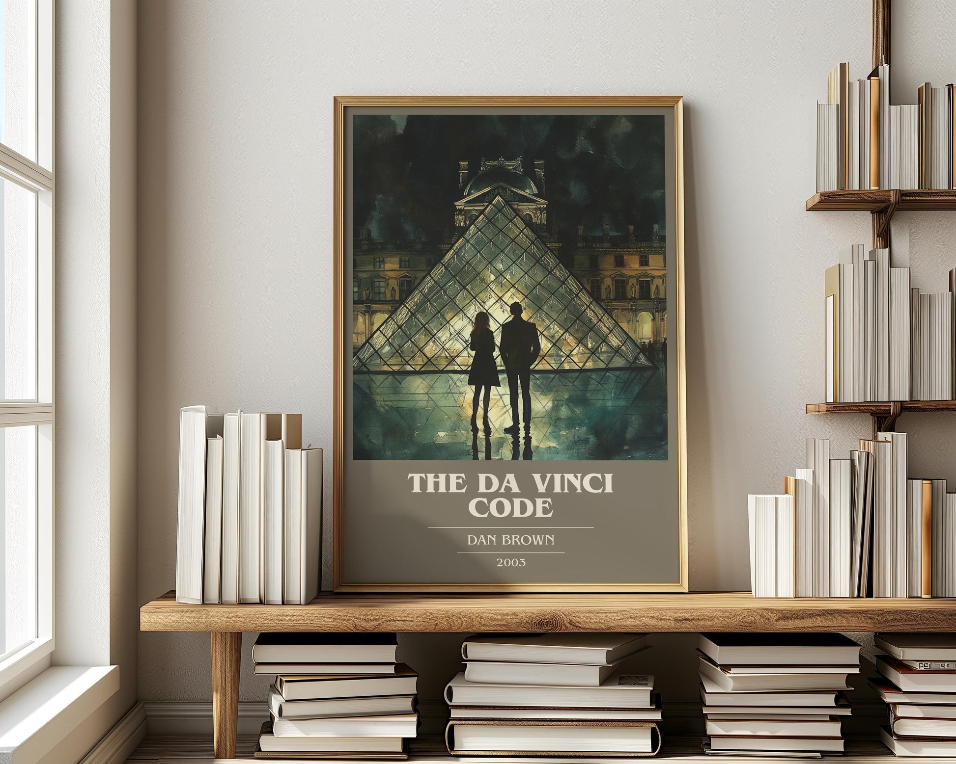 The Da Vinci Code by Dan Brown | Book Poster | Literary Art Gift For Book Lover | Novel Inspired Wall Art | Free Delivery