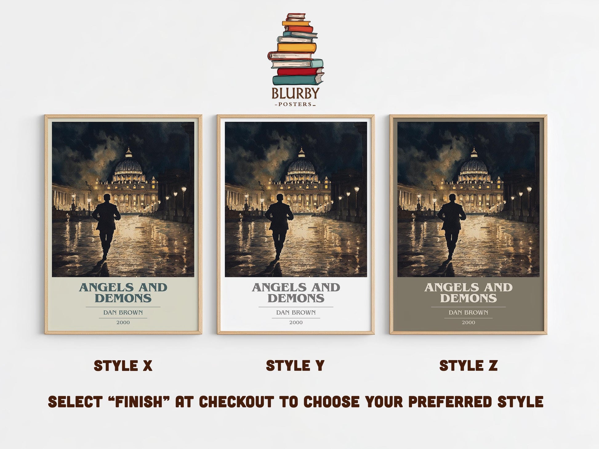 Angels and Demons by Dan Brown | Book Poster | Literary Art Gift For Book Lover | Novel Inspired Wall Art | Free Delivery