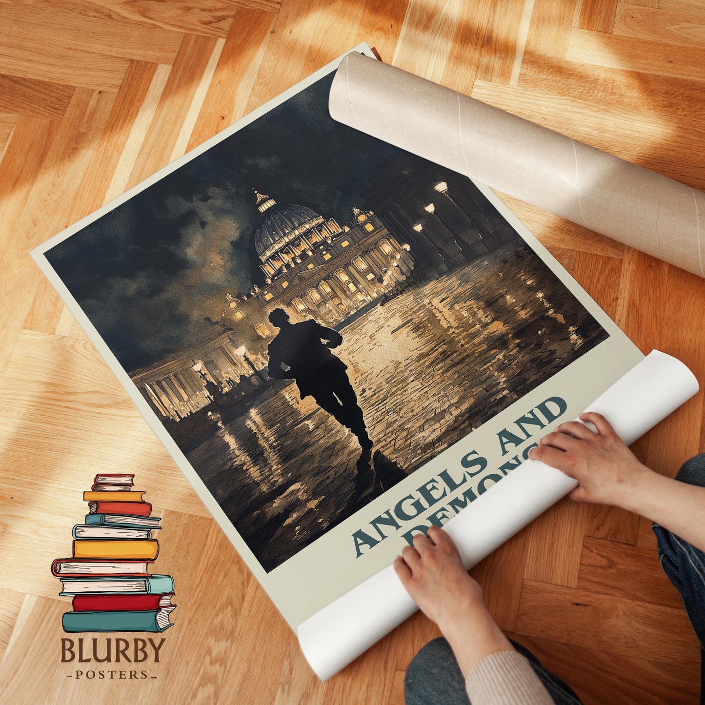 Angels and Demons by Dan Brown | Book Poster | Literary Art Gift For Book Lover | Novel Inspired Wall Art | Free Delivery
