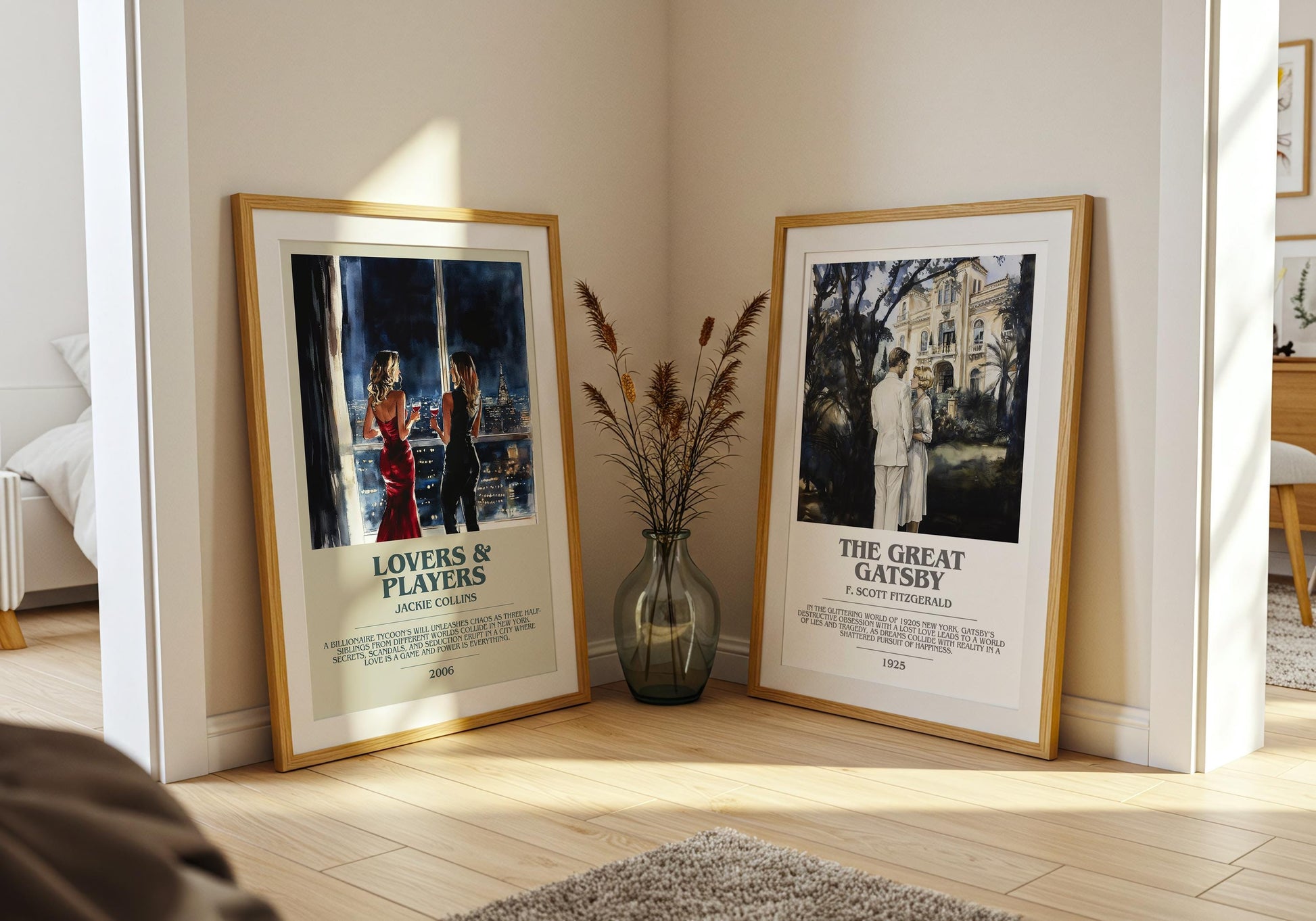 Lovers and Players by Jackie Collins | Descriptive Modern Book Art | Poster