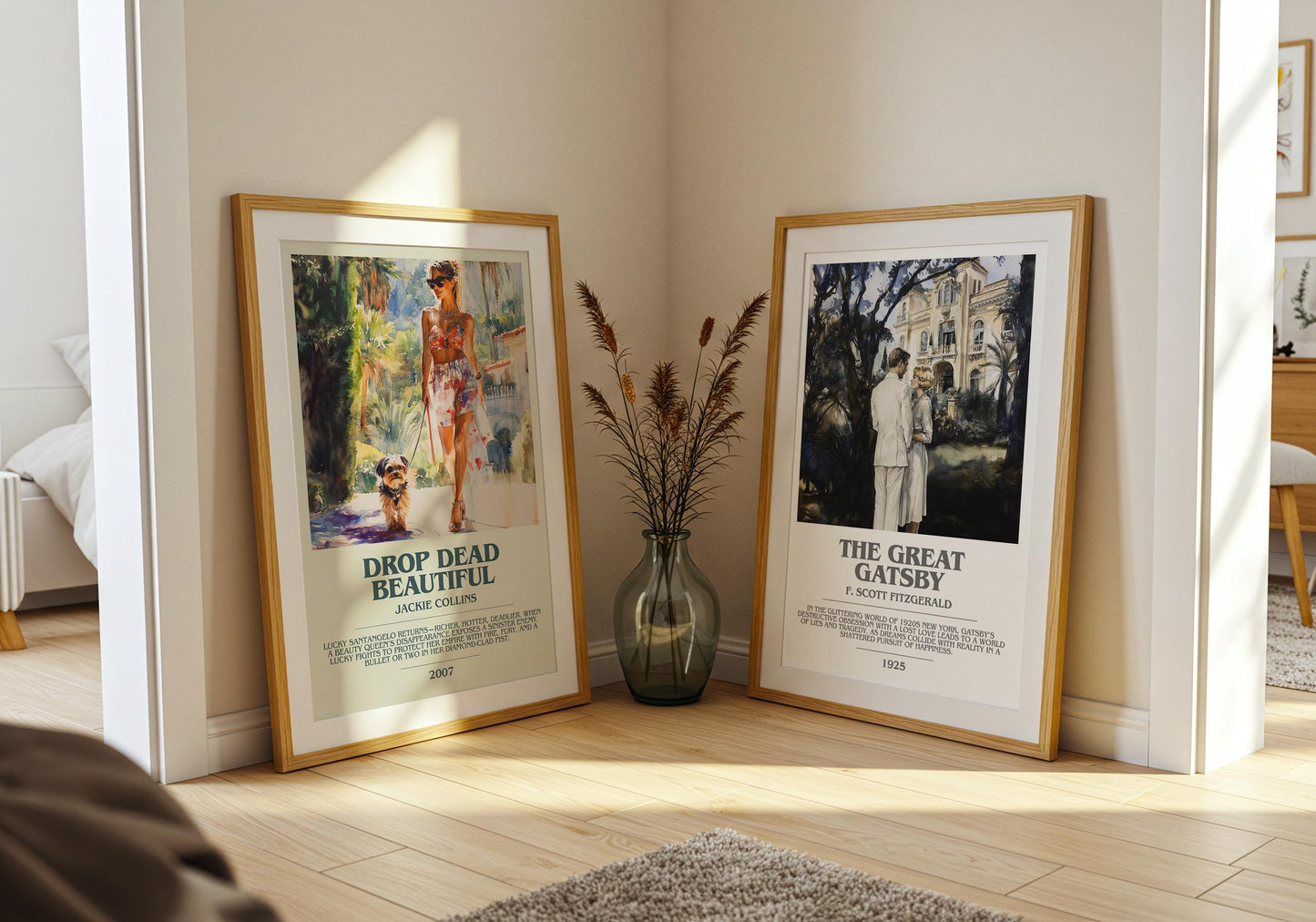 Drop Dead Beautiful by Jackie Collins | Descriptive Modern Book Art | Poster