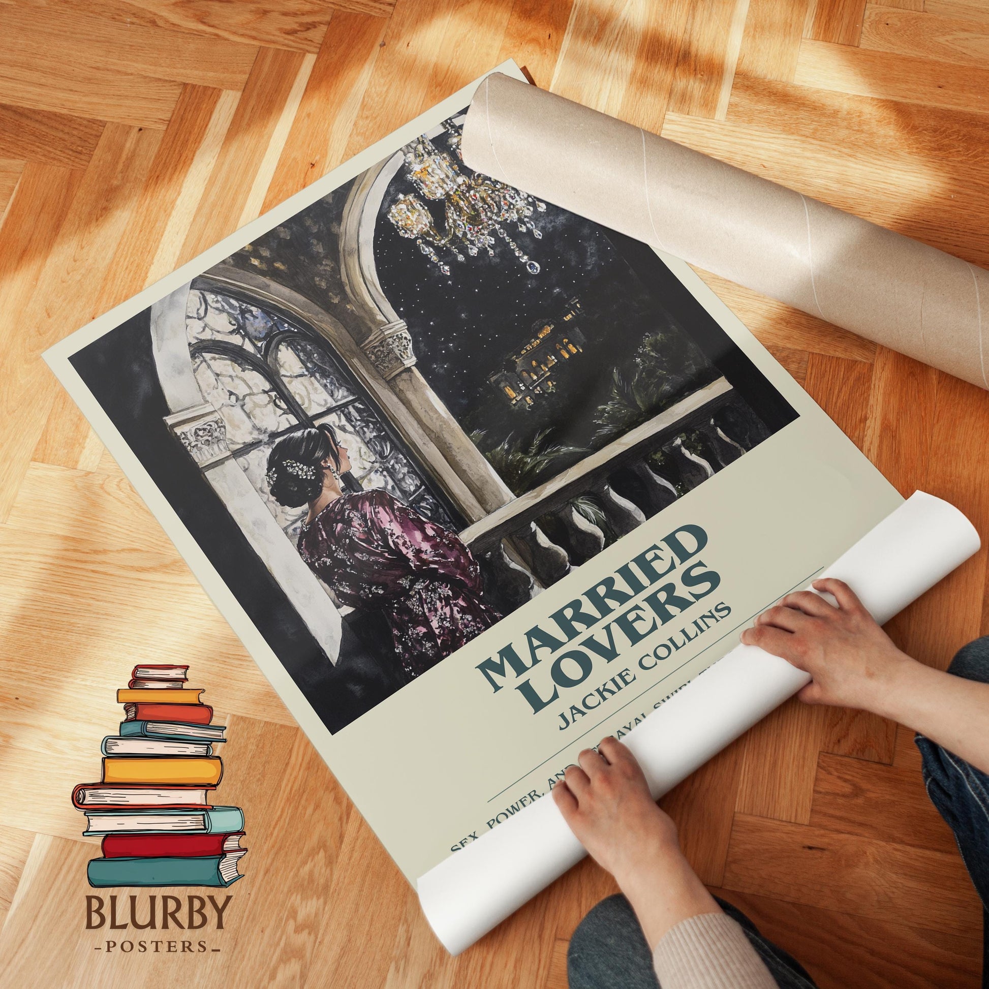 Married Lovers by Jackie Collins | Descriptive Modern Book Art | Poster