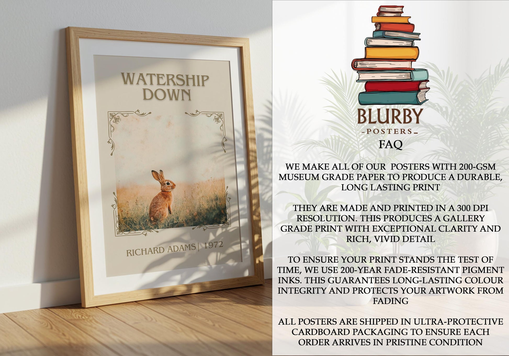 Watership Down by Richard Adams | Descriptive Book Poster | Minimalist
