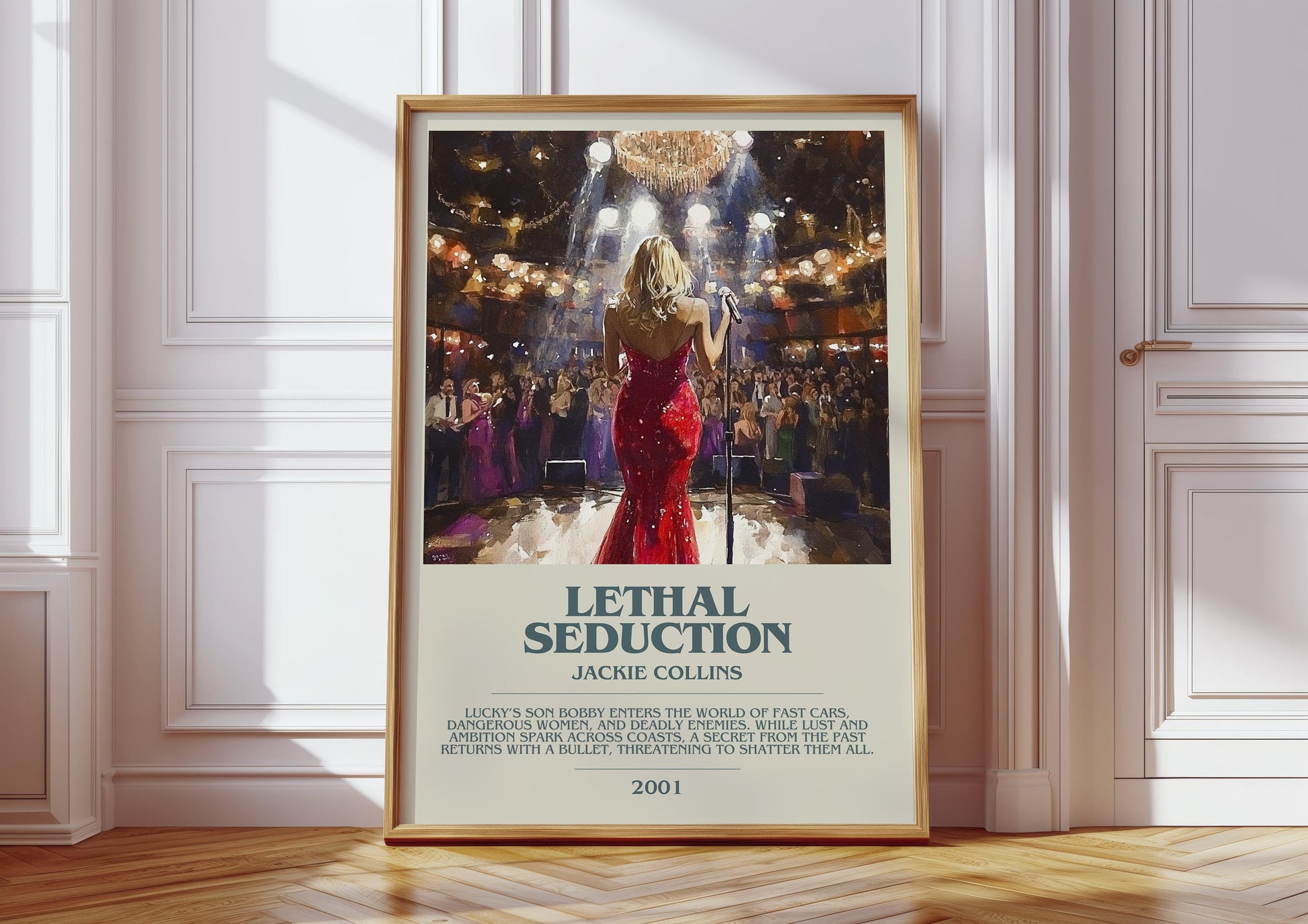 Lethal Seduction by Jackie Collins | Descriptive Modern Book Art | Poster