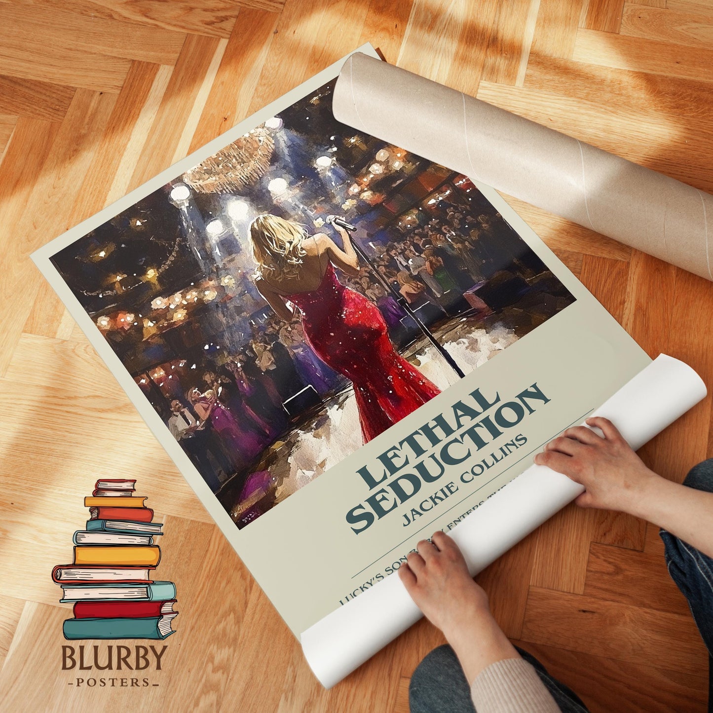 Lethal Seduction by Jackie Collins | Descriptive Modern Book Art | Poster