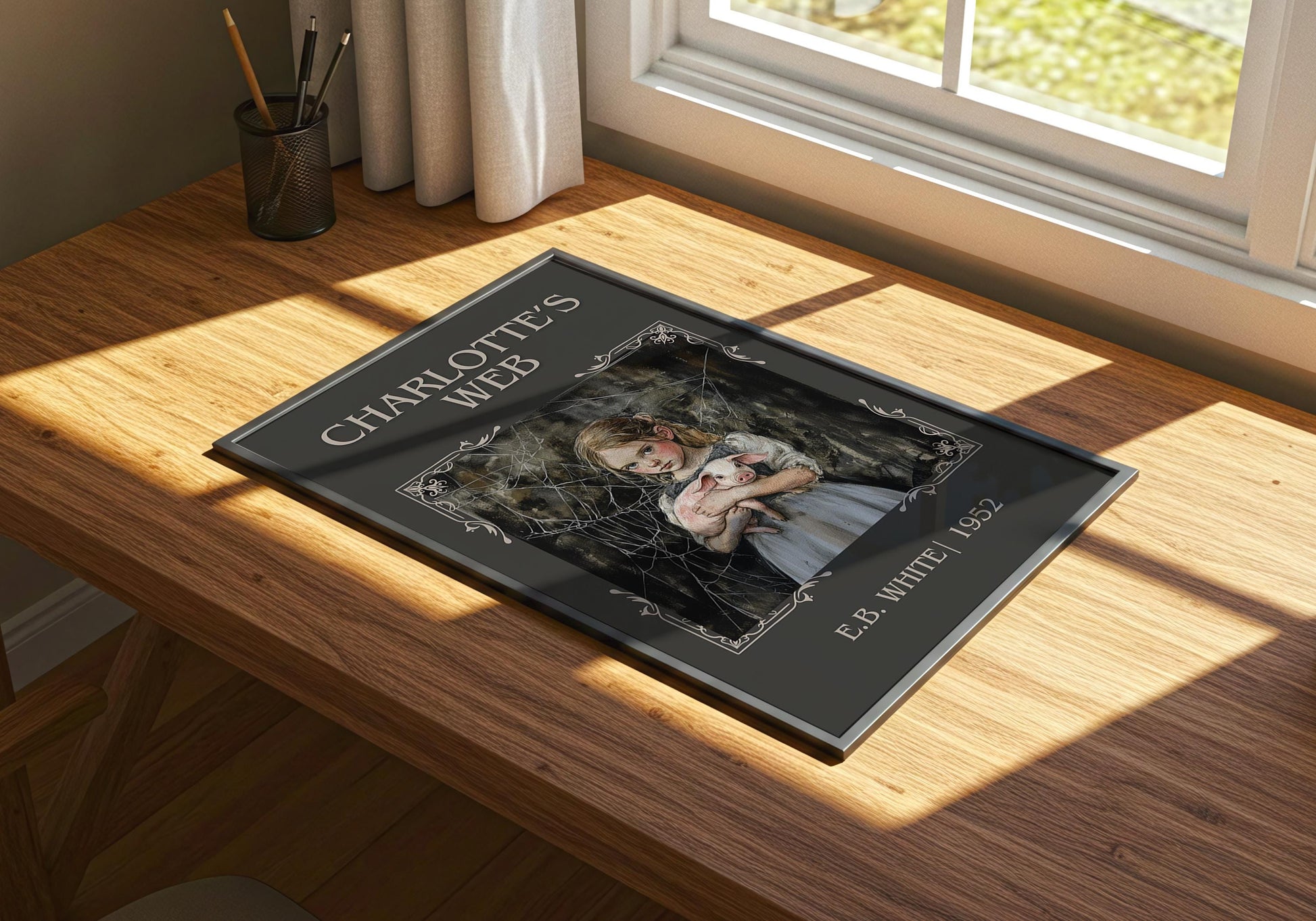 Charlotte's Web by E. B. White | Descriptive Book Poster | Minimalist