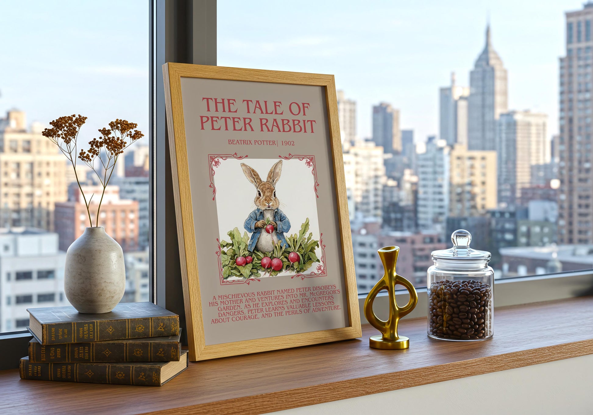 The Tale Of Peter Rabbit by Beatrix Potter | Descriptive Book Poster | Blurby