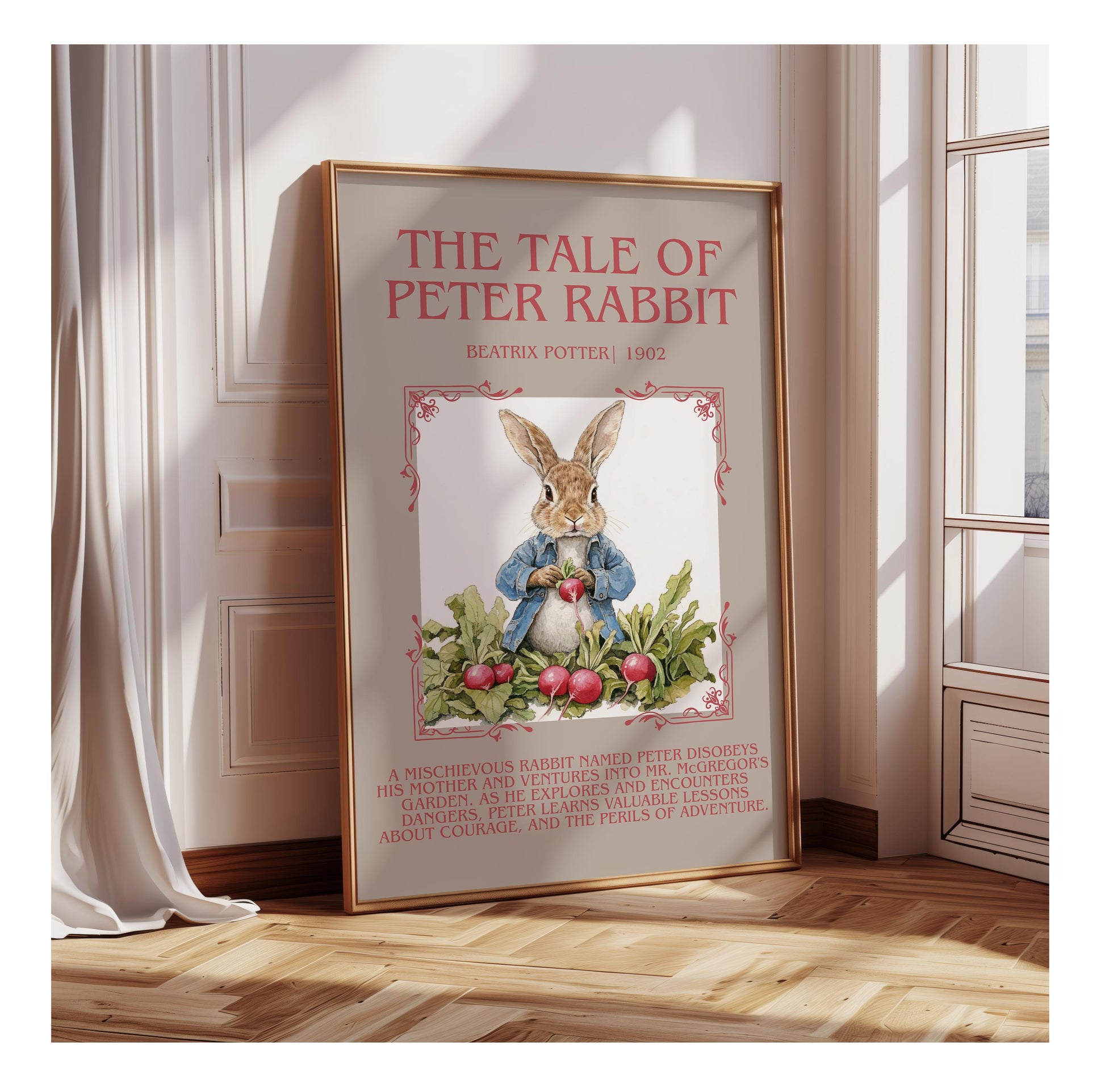 The Tale Of Peter Rabbit by Beatrix Potter | Descriptive Book Poster | Blurby