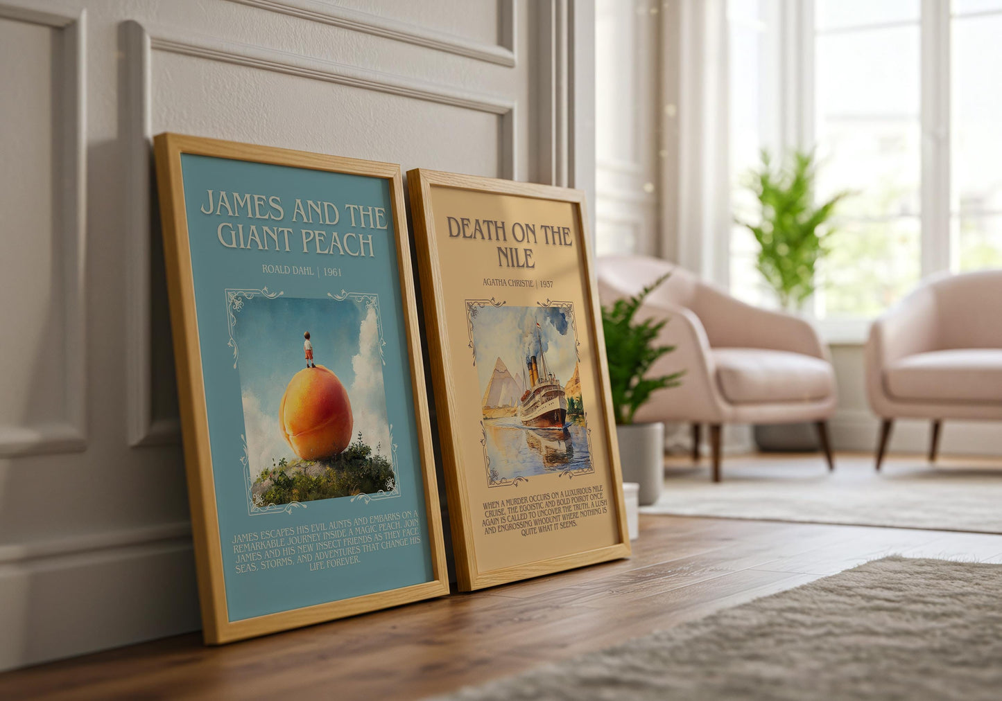 James And The Giant Peach by Roald Dahl | Descriptive Book Poster | Blurby