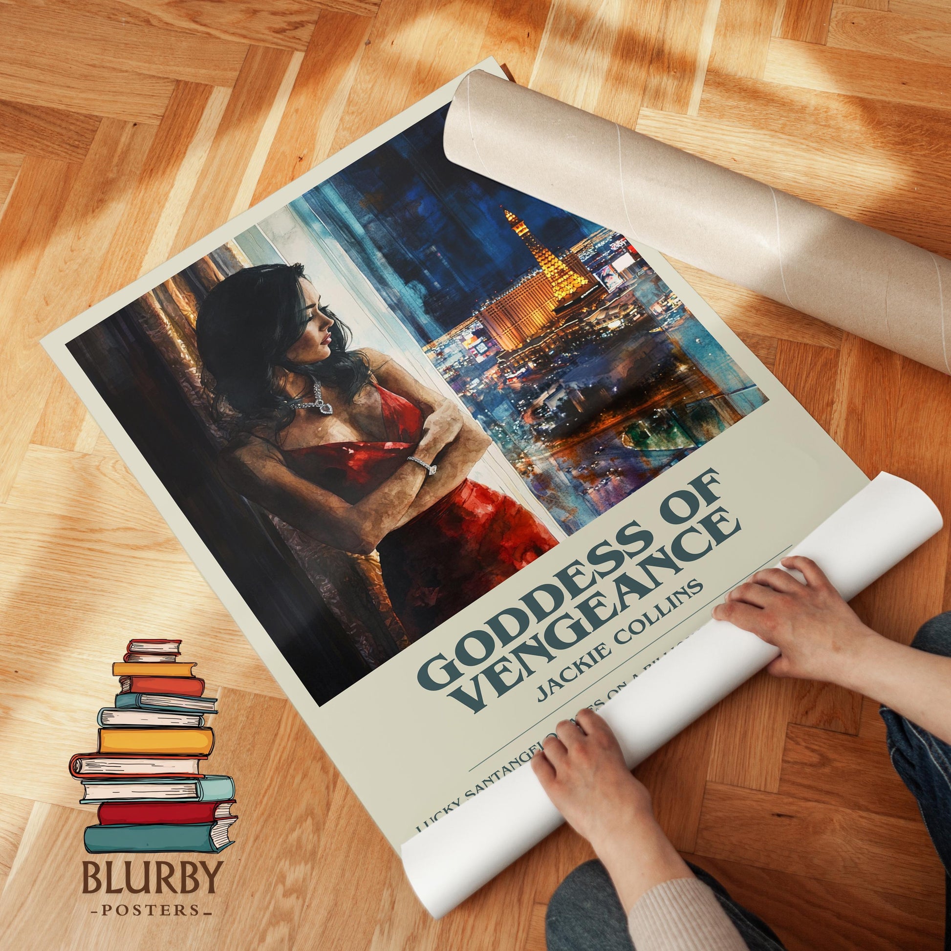 Goddess Of Vengeance by Jackie Collins | Descriptive Modern Book Art | Poster