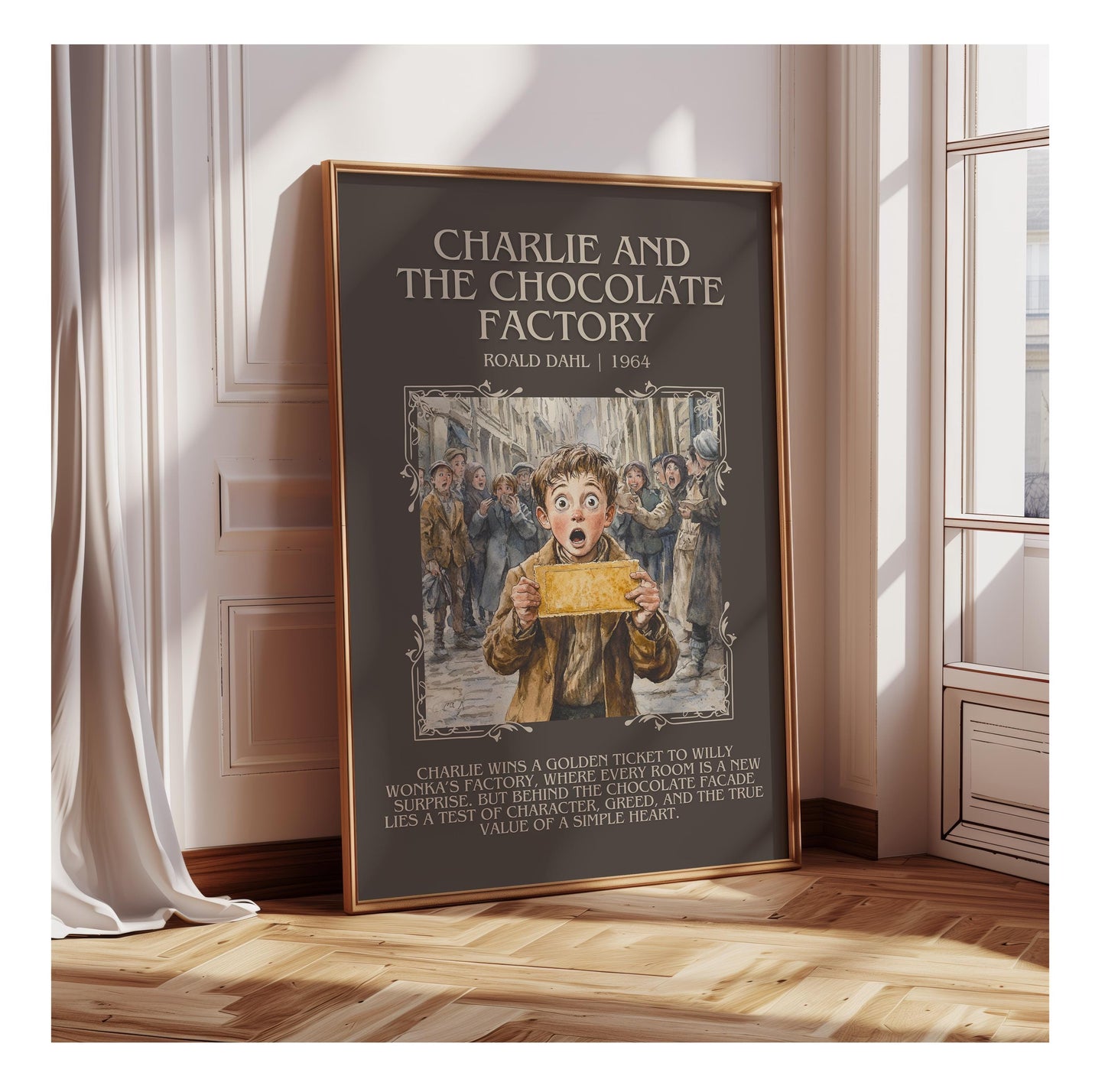 Charlie And The Chocolate Factory by Roald Dahl | Descriptive Book Poster | Blurby