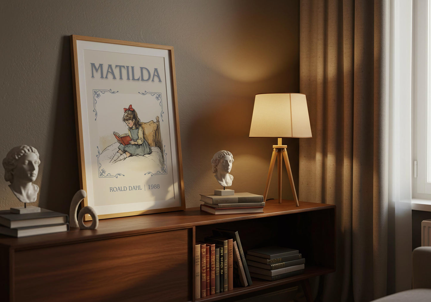 Matilda by Roald Dahl | Descriptive Book Poster | Minimalist
