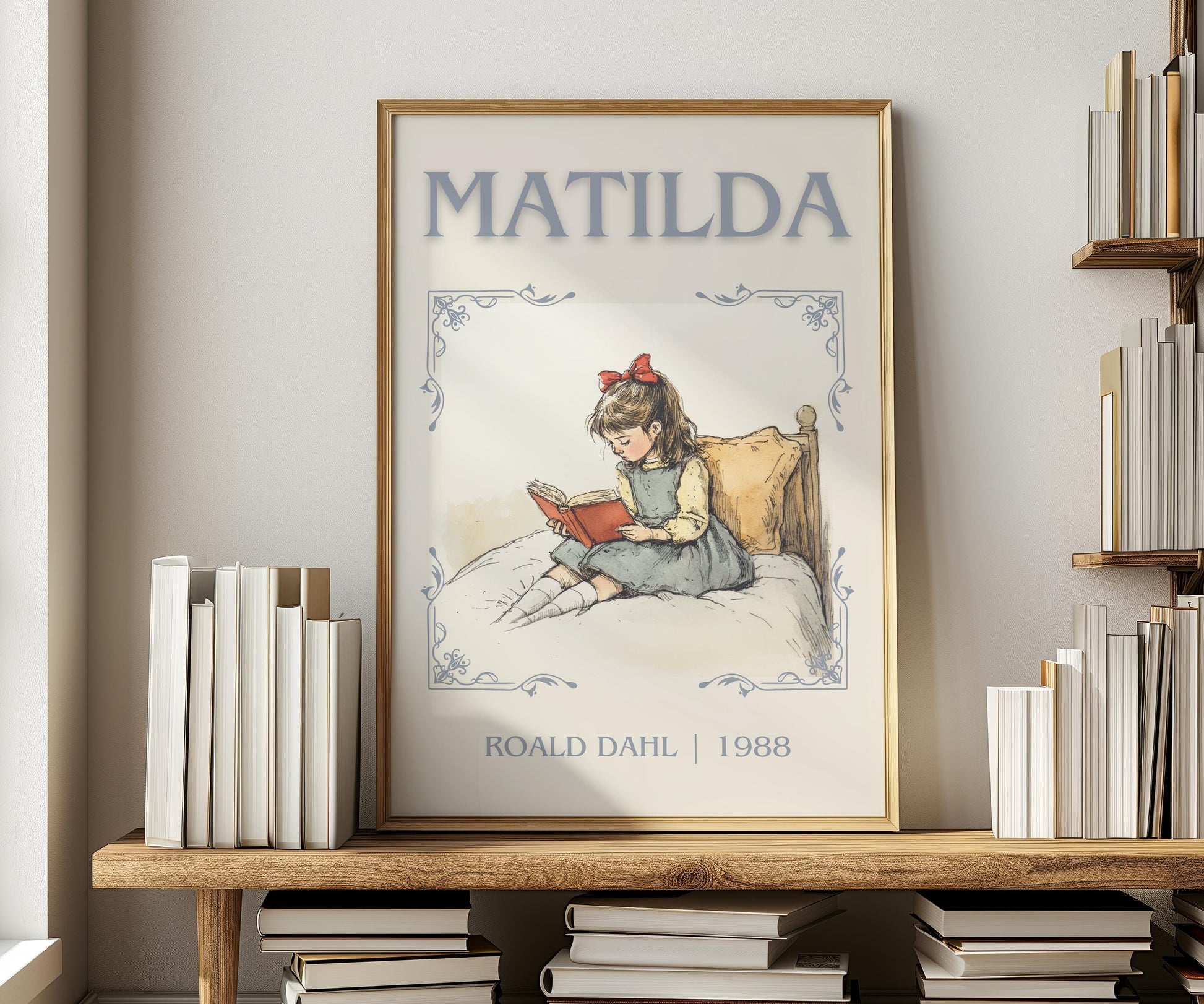 Matilda by Roald Dahl | Descriptive Book Poster | Minimalist