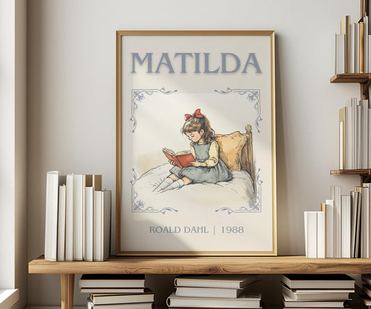 Matilda by Roald Dahl | Descriptive Book Poster | Minimalist