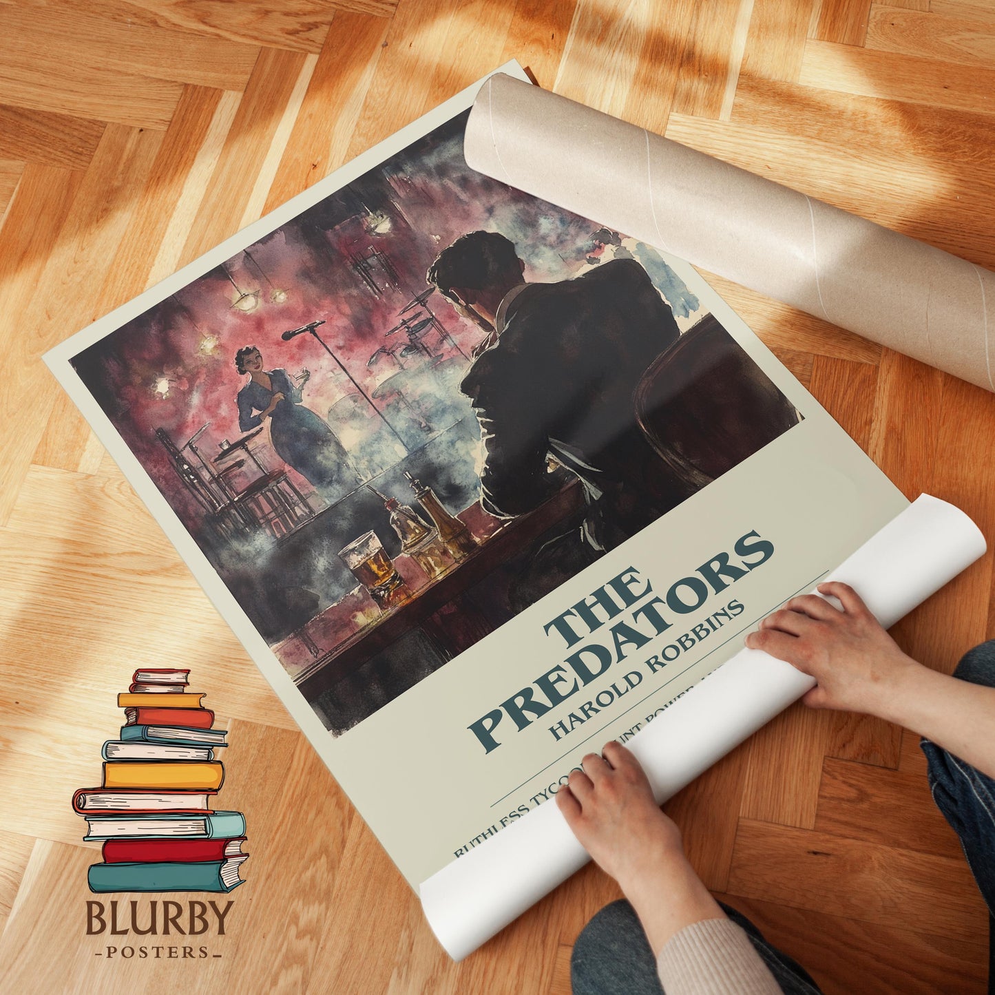 The Predators by Harold Robbins | Descriptive Modern Book Art | Poster