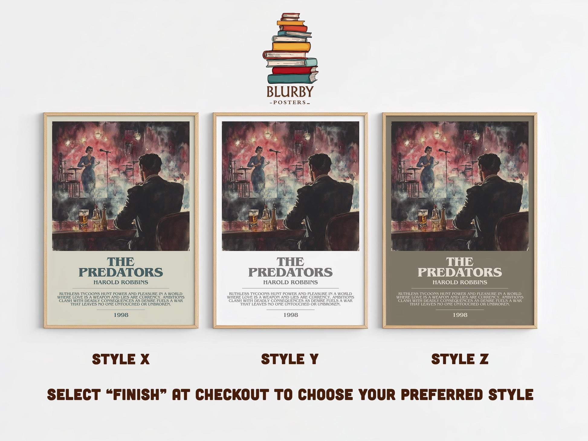 The Predators by Harold Robbins | Descriptive Modern Book Art | Poster