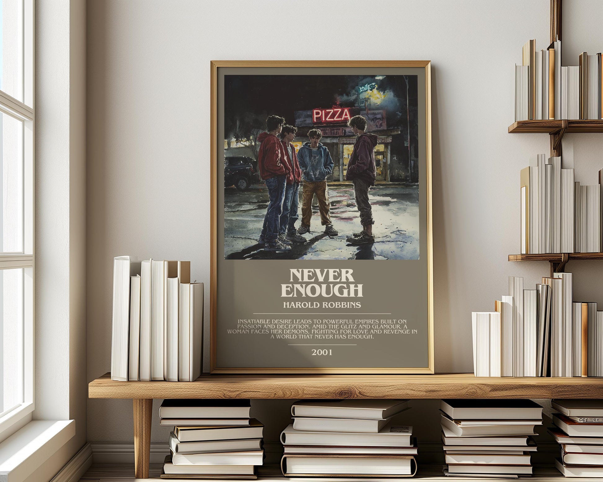 Never Enough by Harold Robbins | Descriptive Modern Book Art | Poster