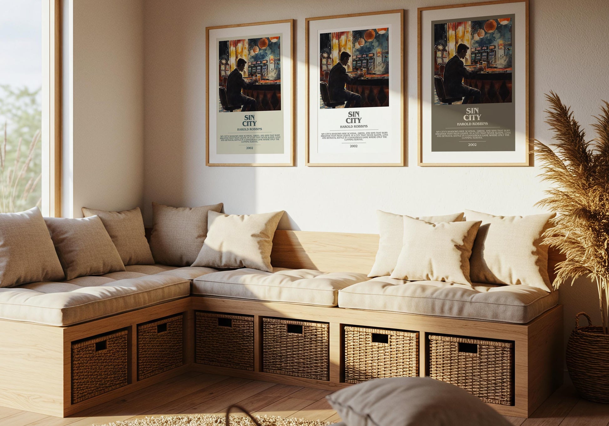 Sin City by Harold Robbins | Descriptive Modern Book Art | Poster