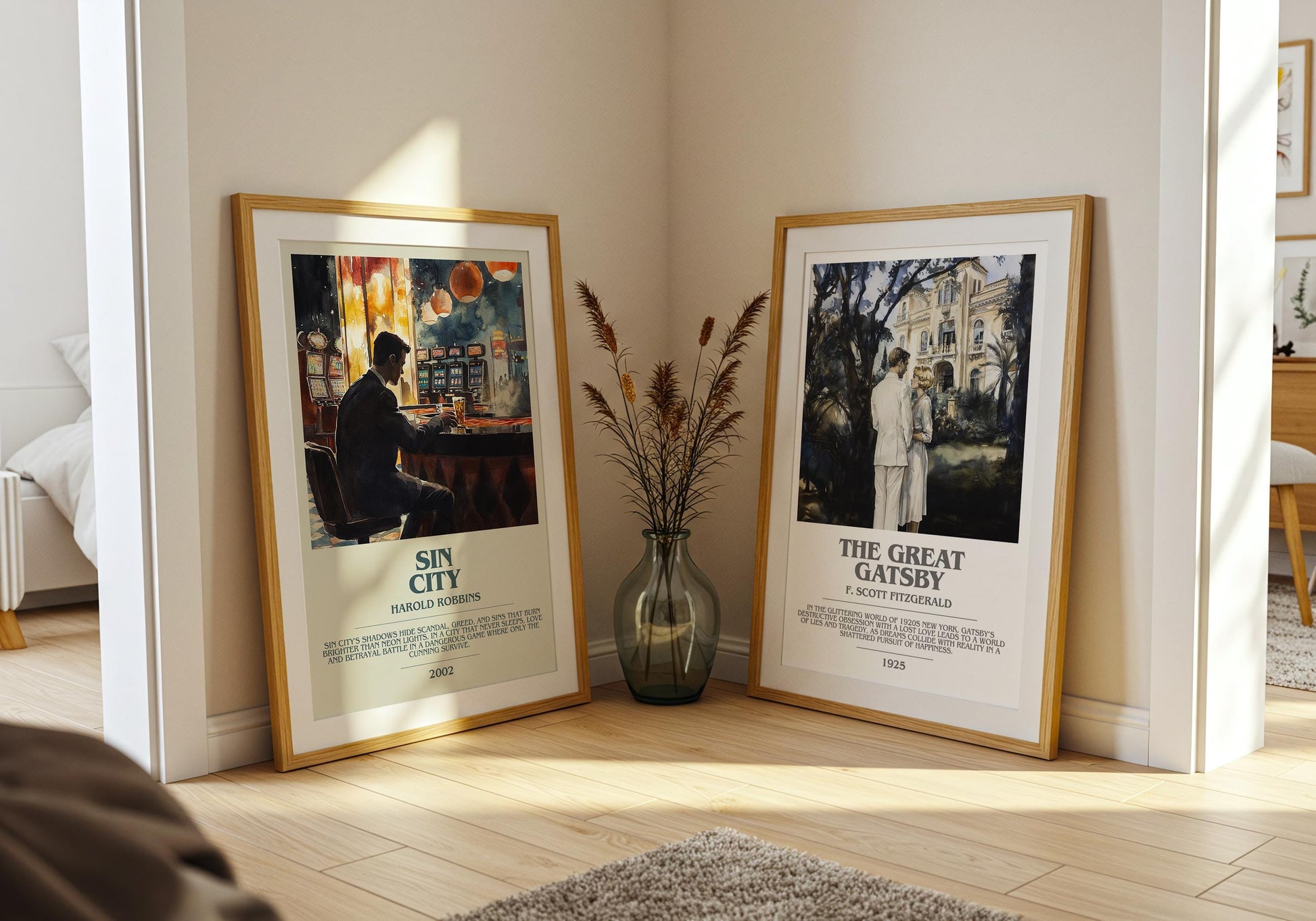 Sin City by Harold Robbins | Descriptive Modern Book Art | Poster