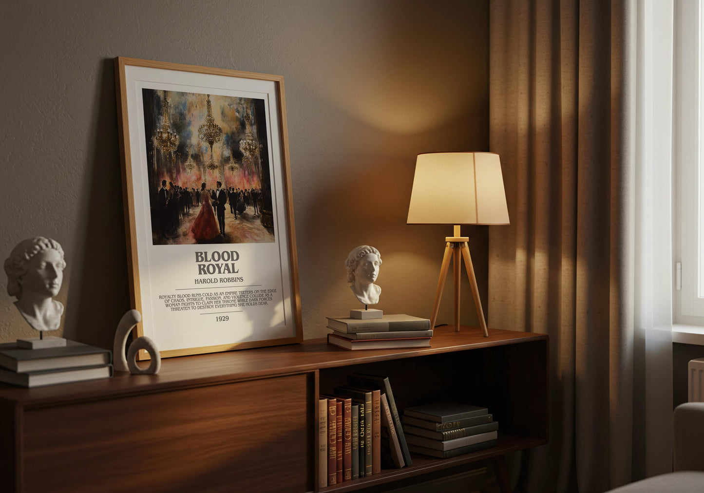 Blood Royal by Harold Robbins | Descriptive Modern Book Art | Poster