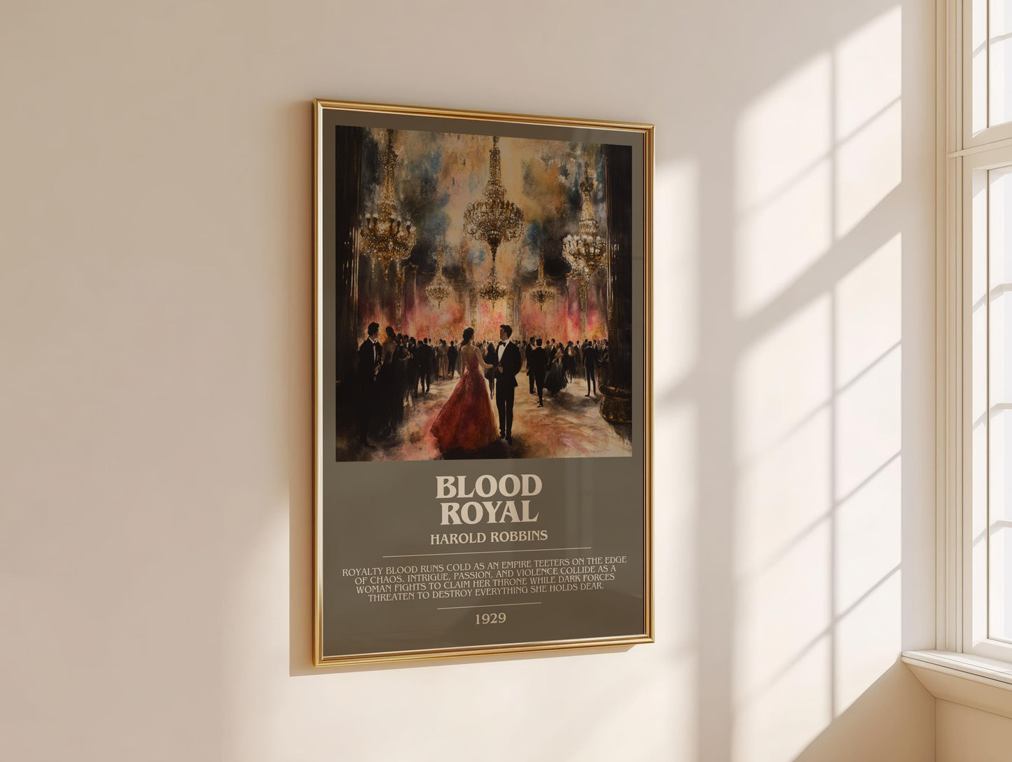 Blood Royal by Harold Robbins | Descriptive Modern Book Art | Poster