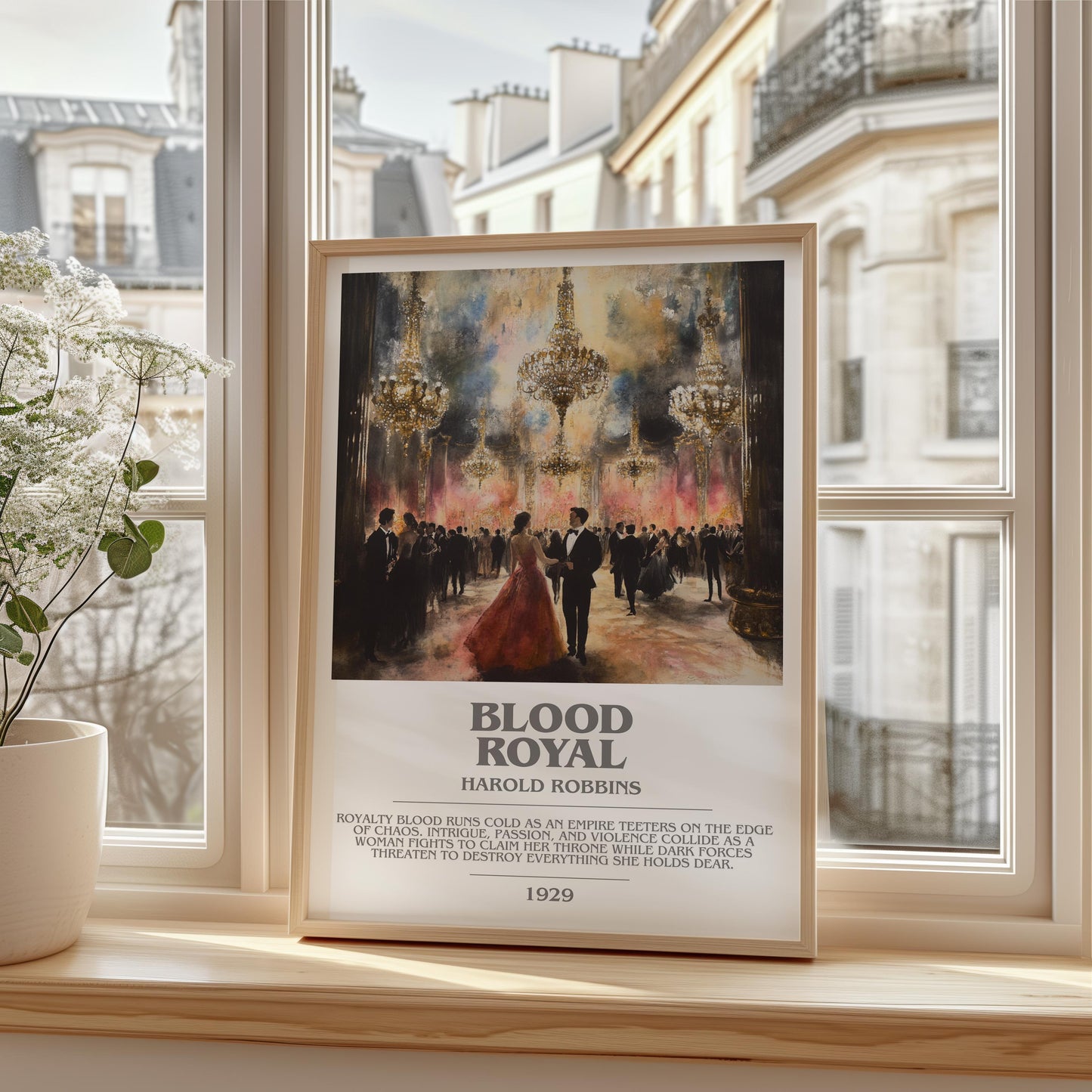 Blood Royal by Harold Robbins | Descriptive Modern Book Art | Poster