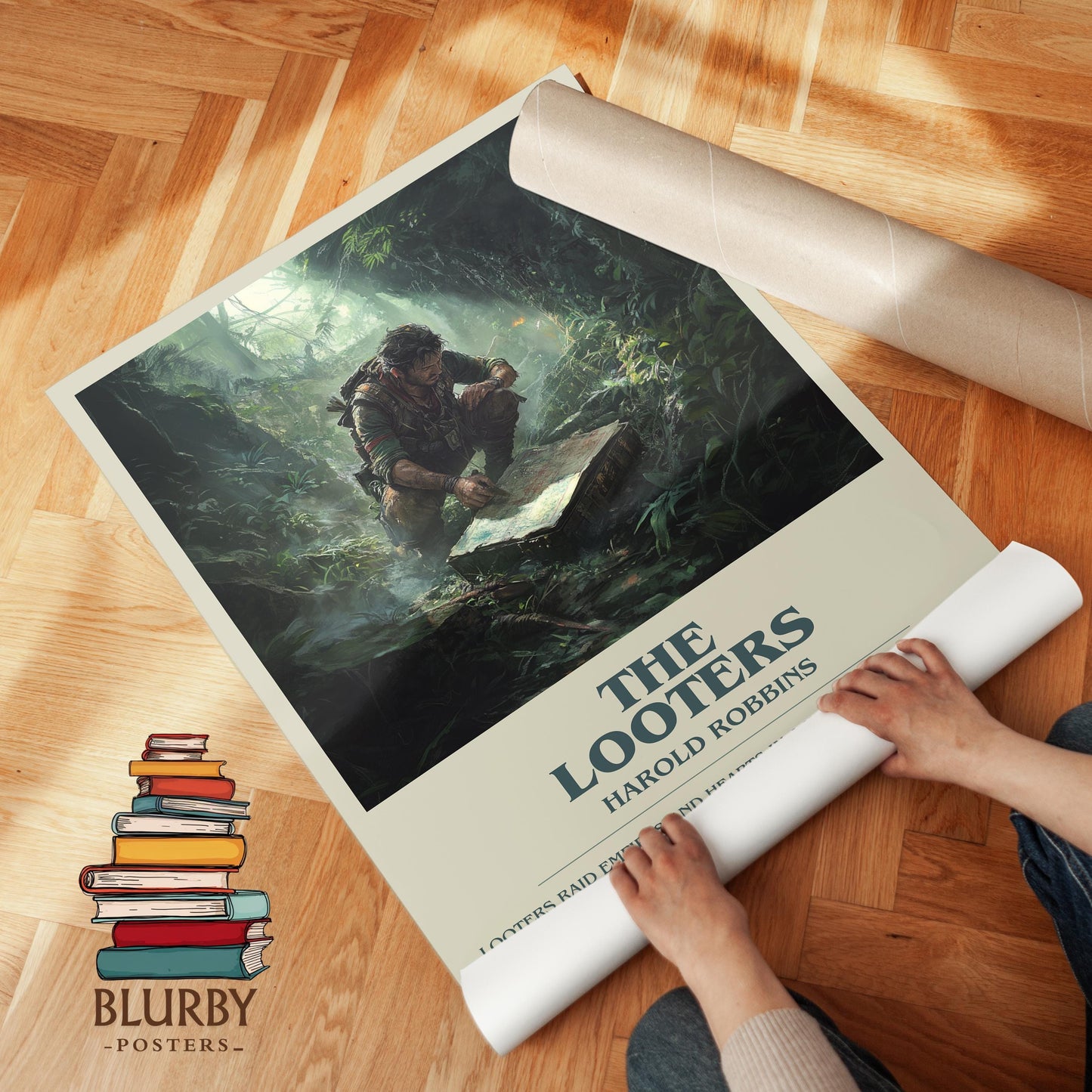 The Looters by Harold Robbins | Descriptive Modern Book Art | Poster