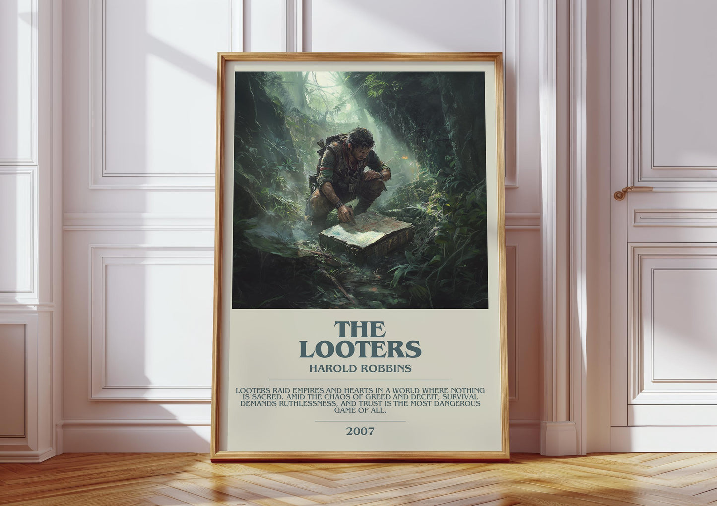 The Looters by Harold Robbins | Descriptive Modern Book Art | Poster