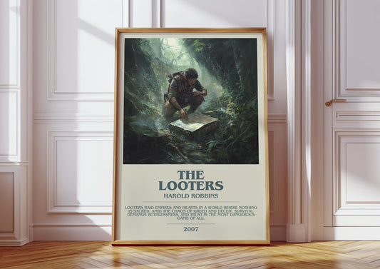 The Looters by Harold Robbins | Descriptive Modern Book Art | Poster