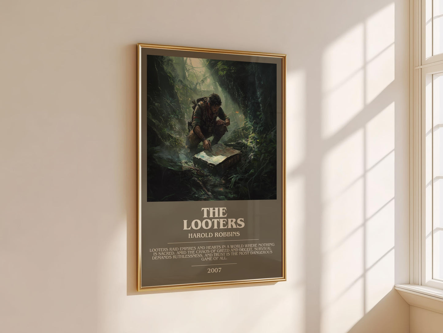 The Looters by Harold Robbins | Descriptive Modern Book Art | Poster