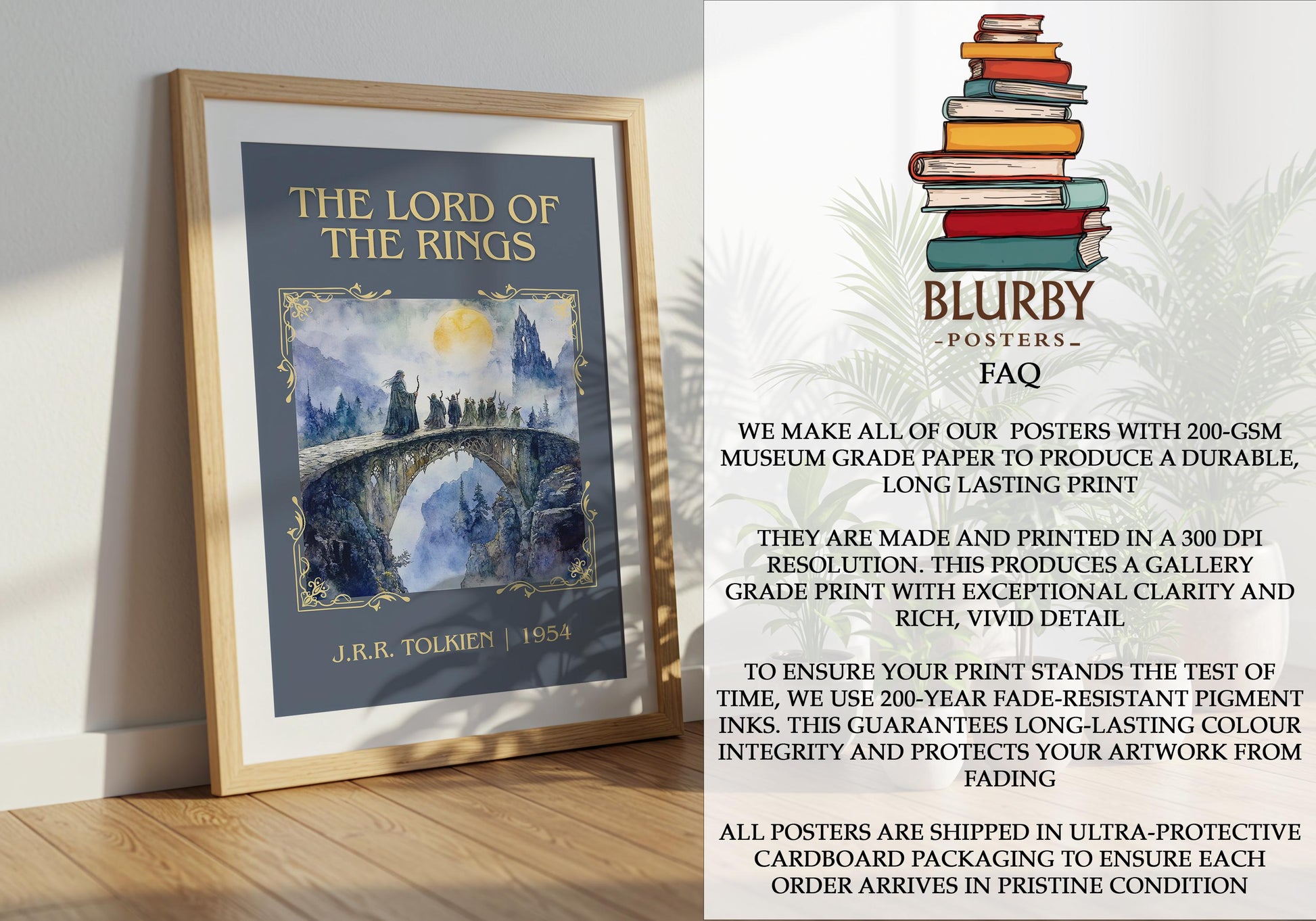 The Lord Of The Rings by J.R.R. Tolkien | Descriptive Book Poster | Minimalist