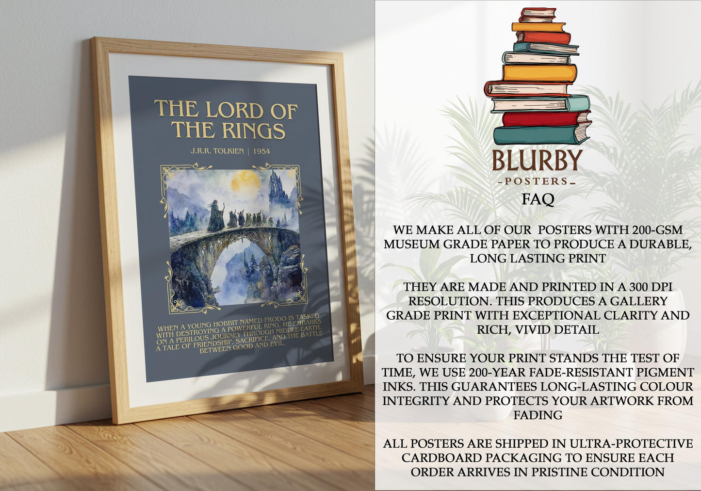 The Lord Of The Rings by J.R.R. Tolkien | Descriptive Book Poster | Blurby