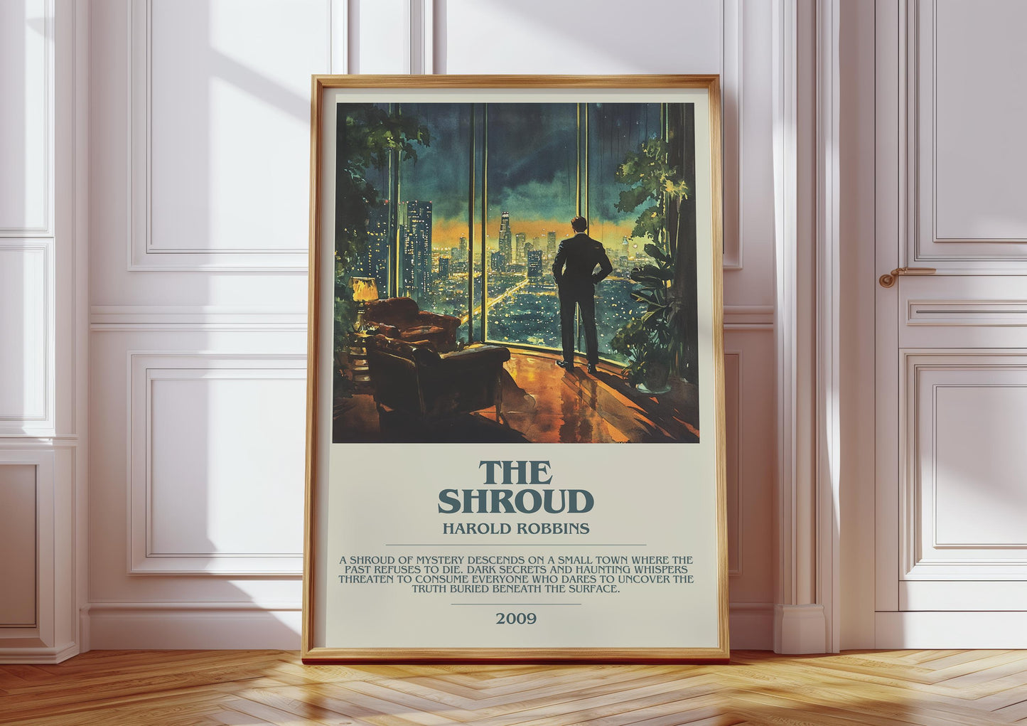 The Shroud by Harold Robbins | Descriptive Modern Book Art | Poster