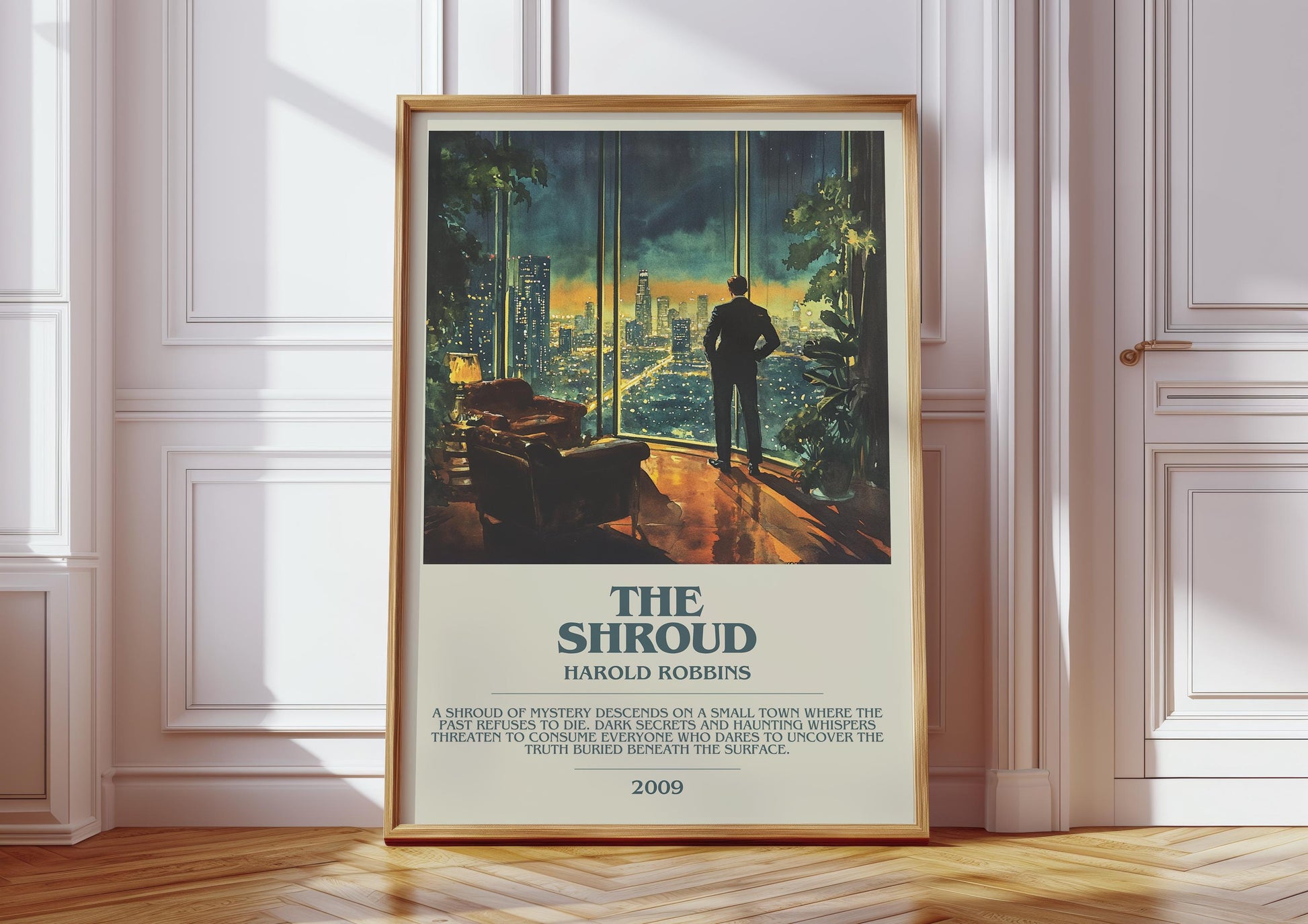 The Shroud by Harold Robbins | Descriptive Modern Book Art | Poster