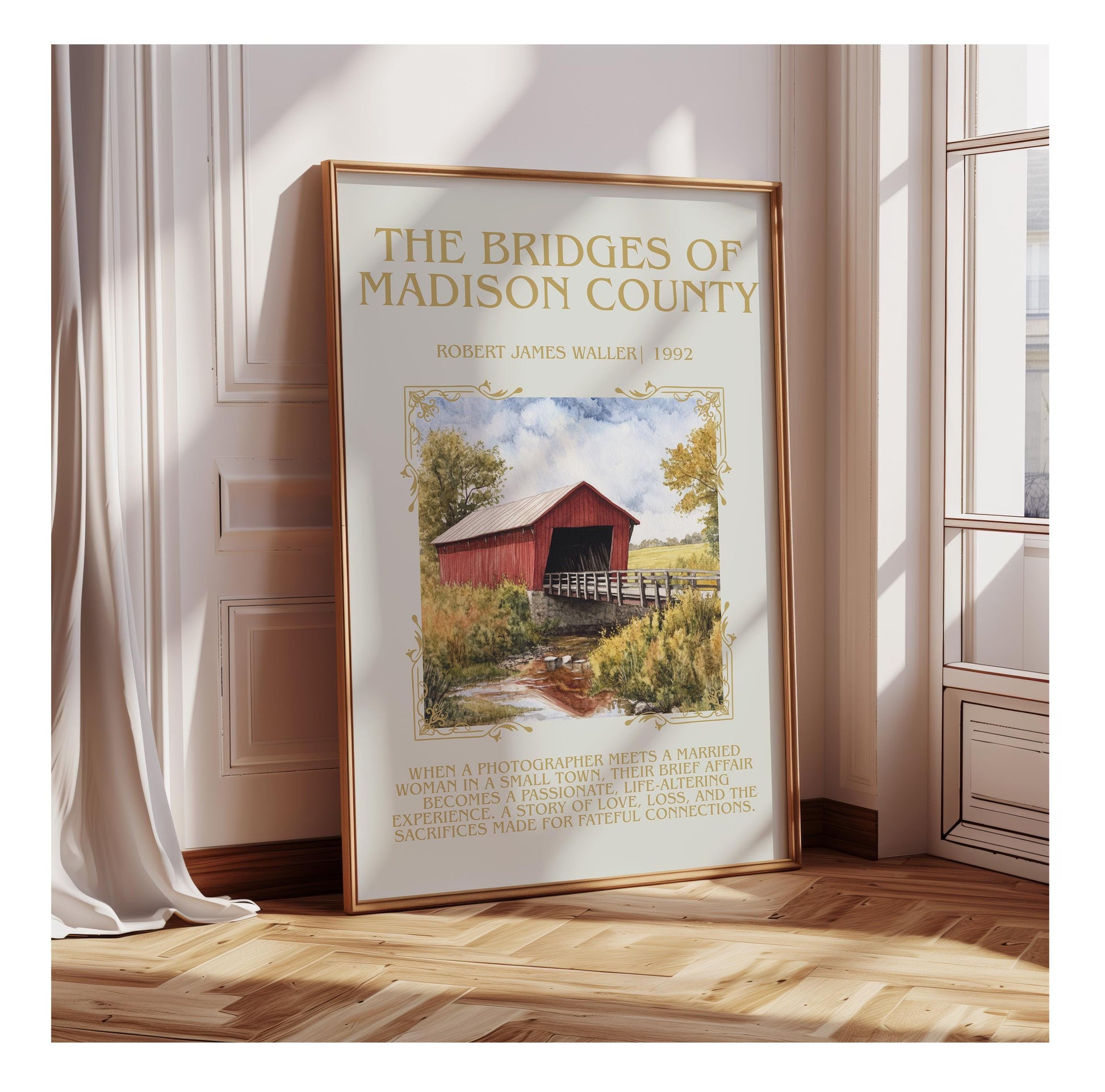 The Bridges Of Madison County by Robert James Waller | Descriptive Book Poster | Blurby