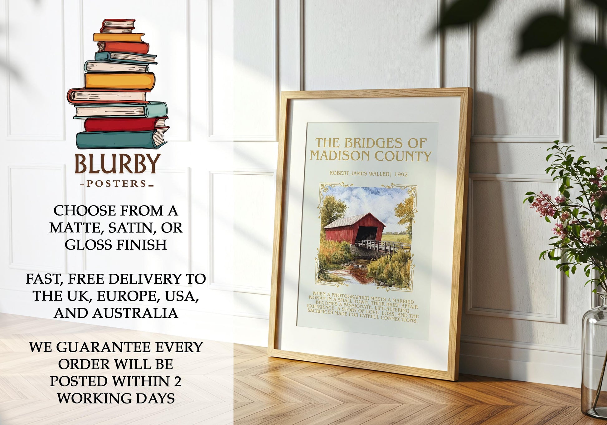 The Bridges Of Madison County by Robert James Waller | Descriptive Book Poster | Blurby