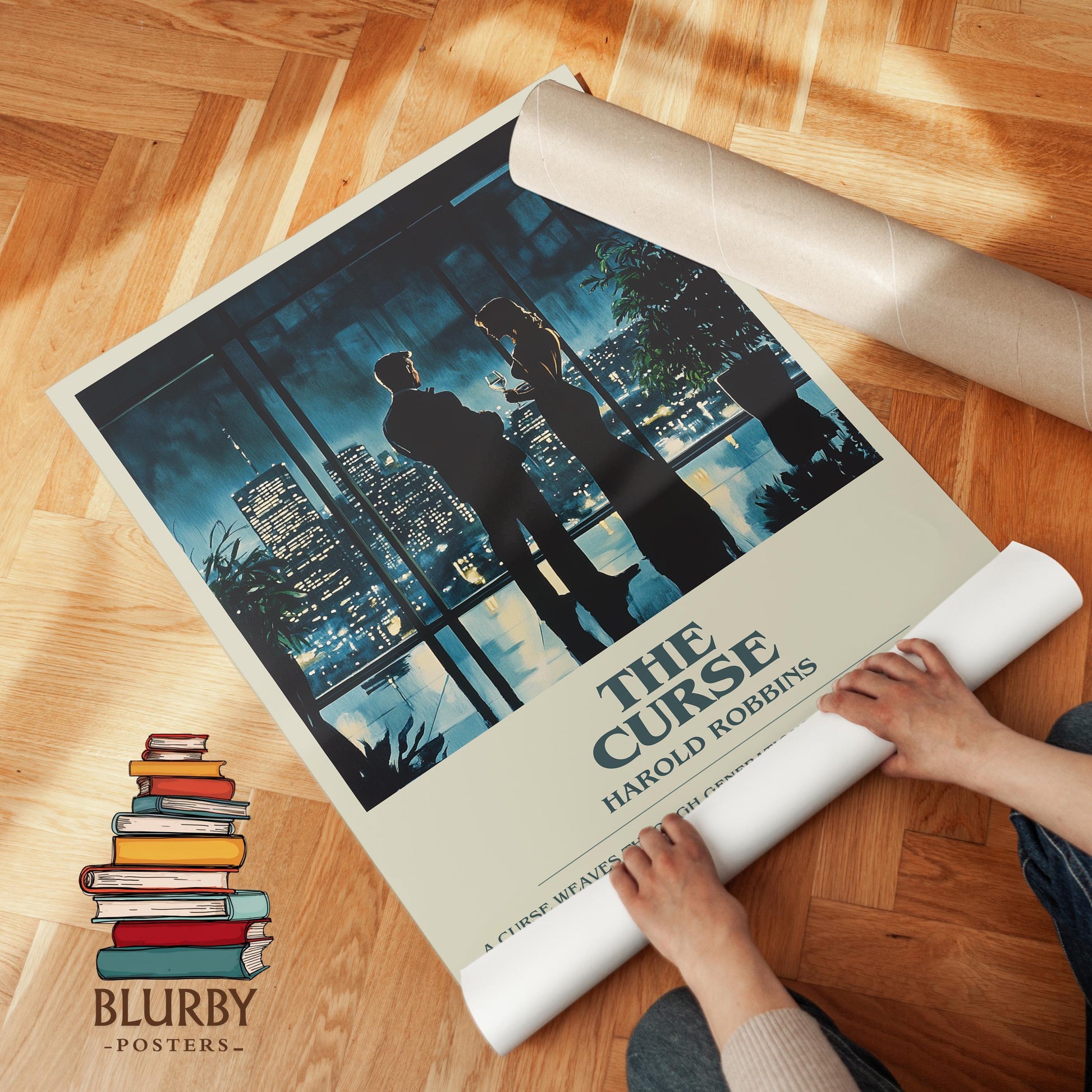 The Curse by Harold Robbins | Descriptive Modern Book Art | Poster